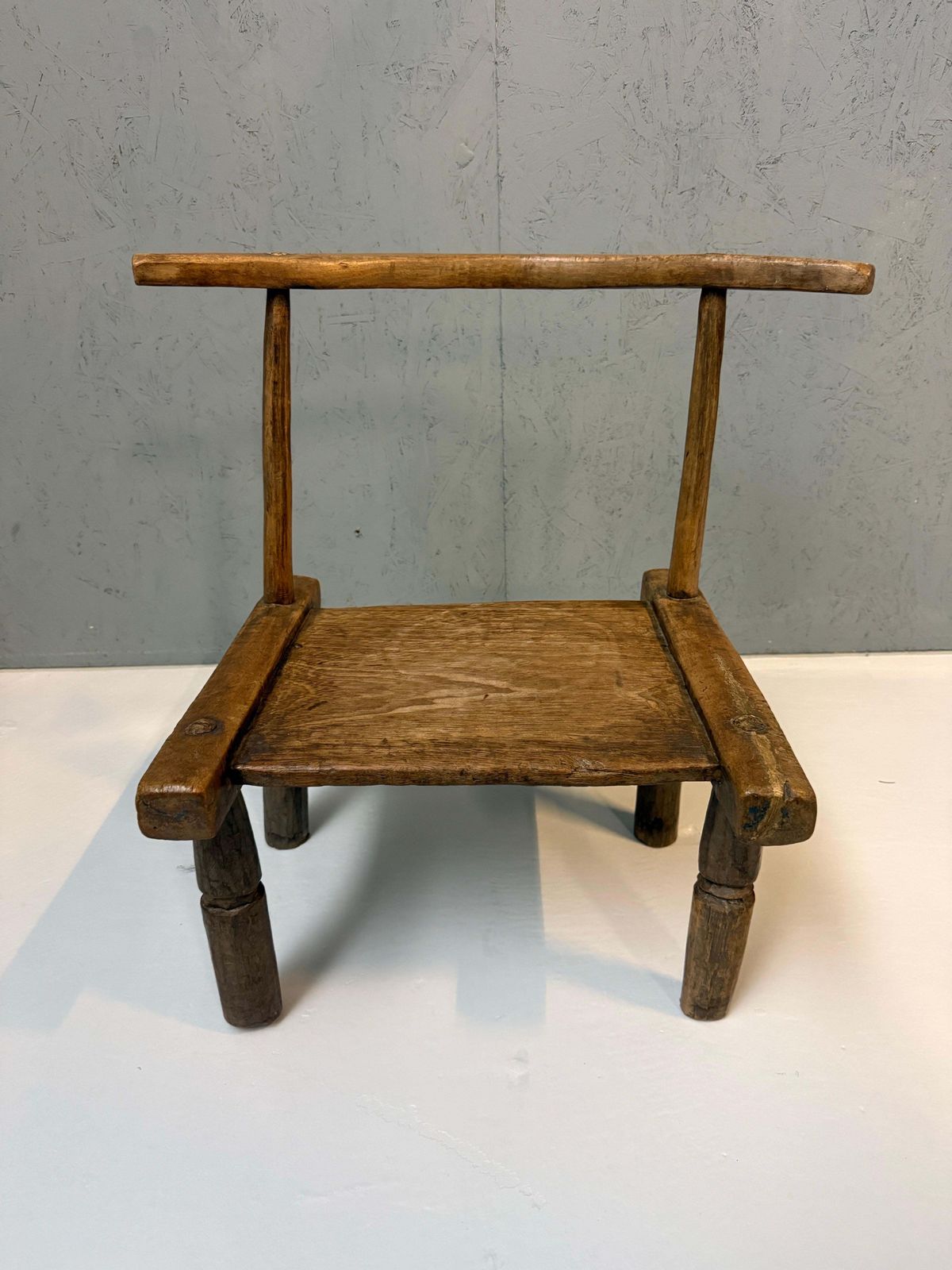 Hand Carved African Baule Tribal Chair, Ivory Coast, Early 20th Century photo furniture