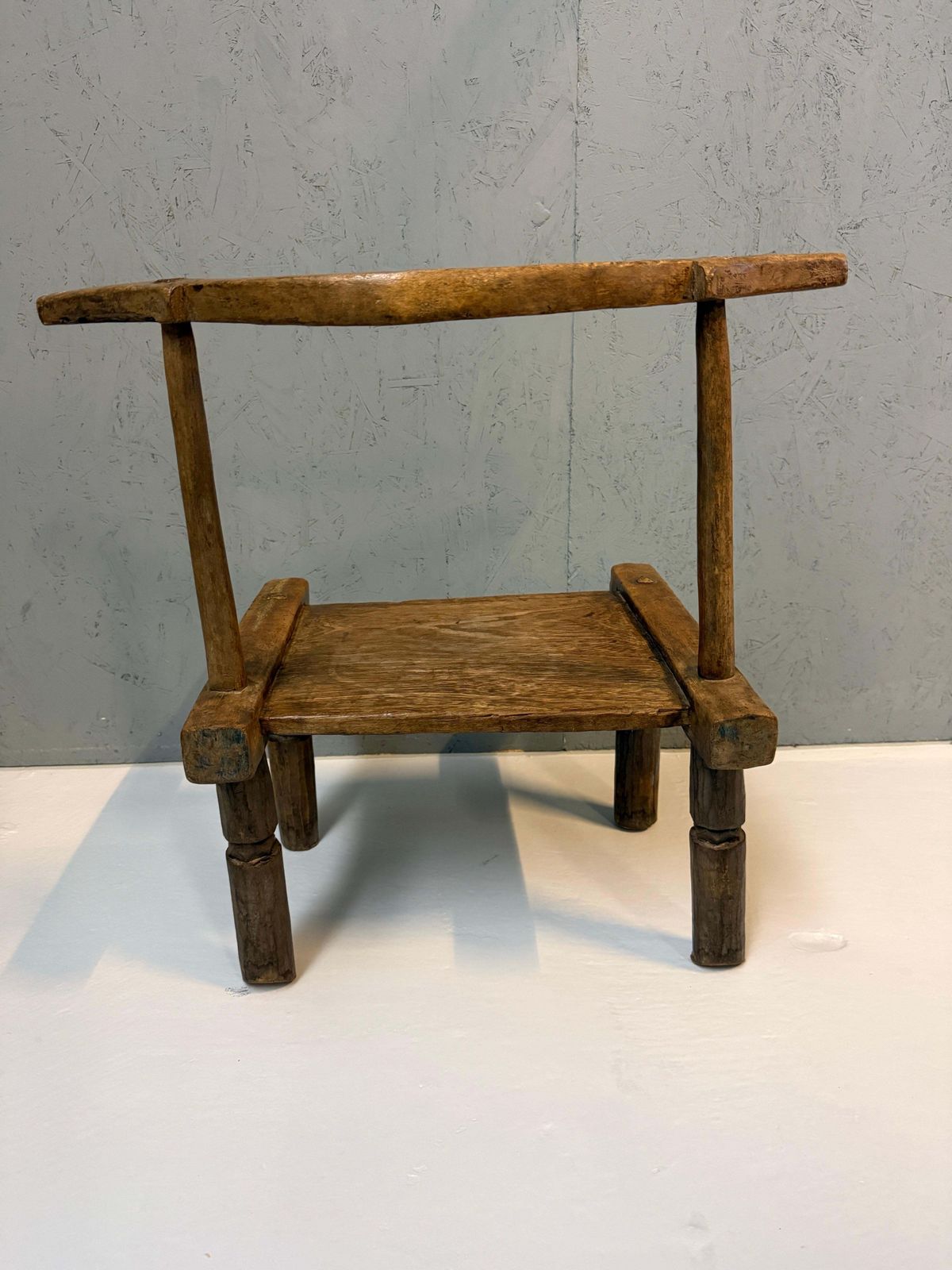 Hand Carved African Baule Tribal Chair, Ivory Coast, Early 20th Century photo buy