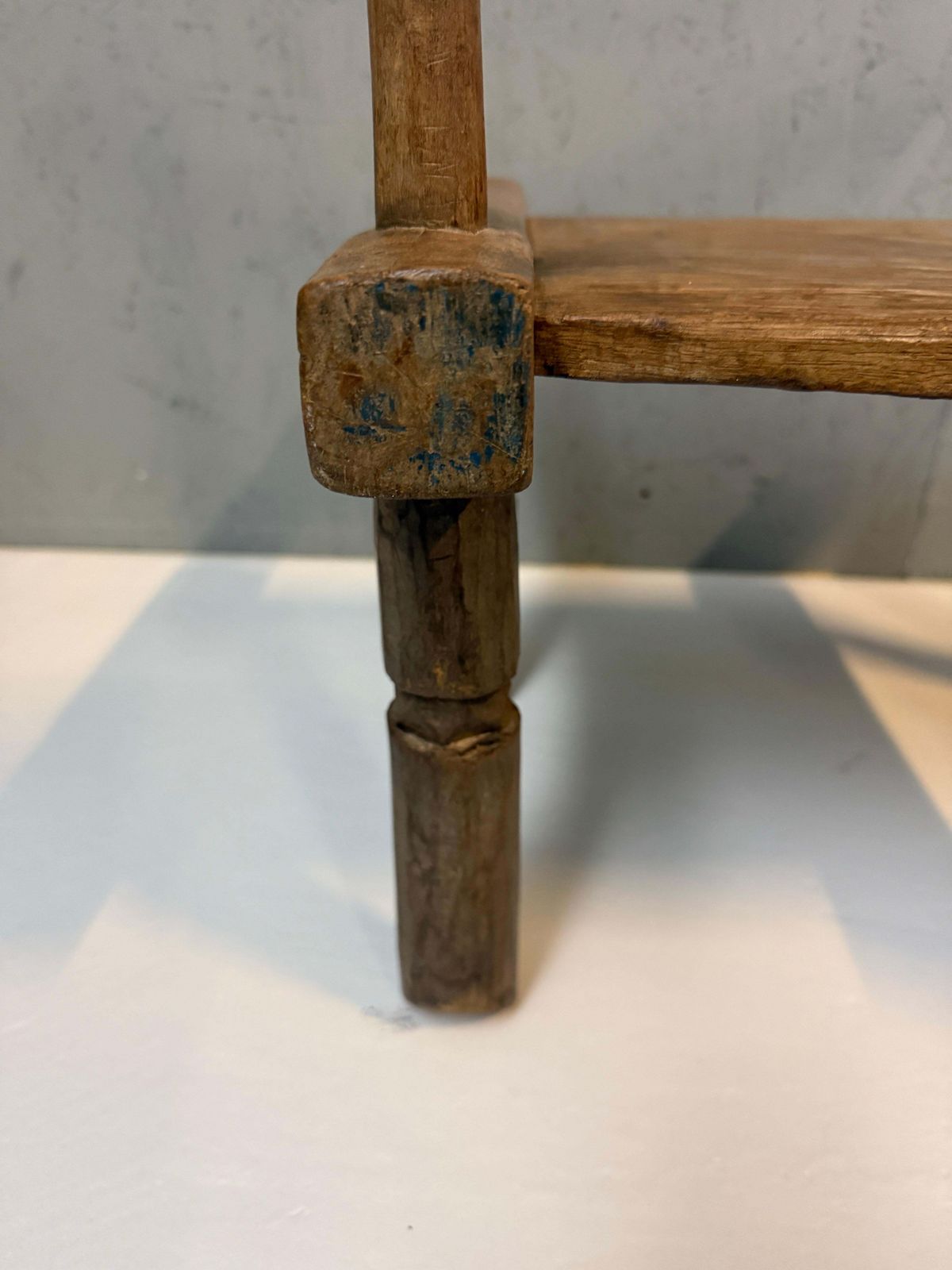 photo vintage Hand Carved African Baule Tribal Chair, Ivory Coast, Early 20th Century
