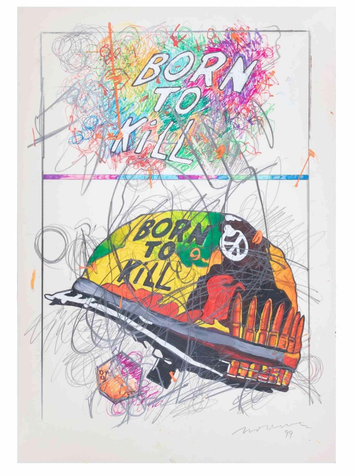 Enrico Maneraborn To Kill   Mixed Media By Enrico Manera   19991999