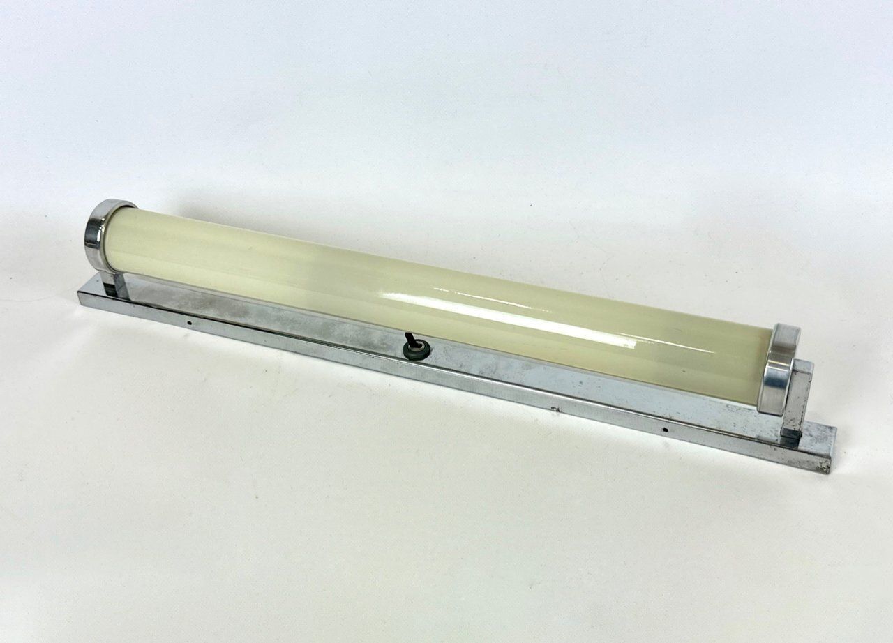 Bauhaus Nickel Plated Tubular Wall Lamp From Napako, 1930s photo furniture