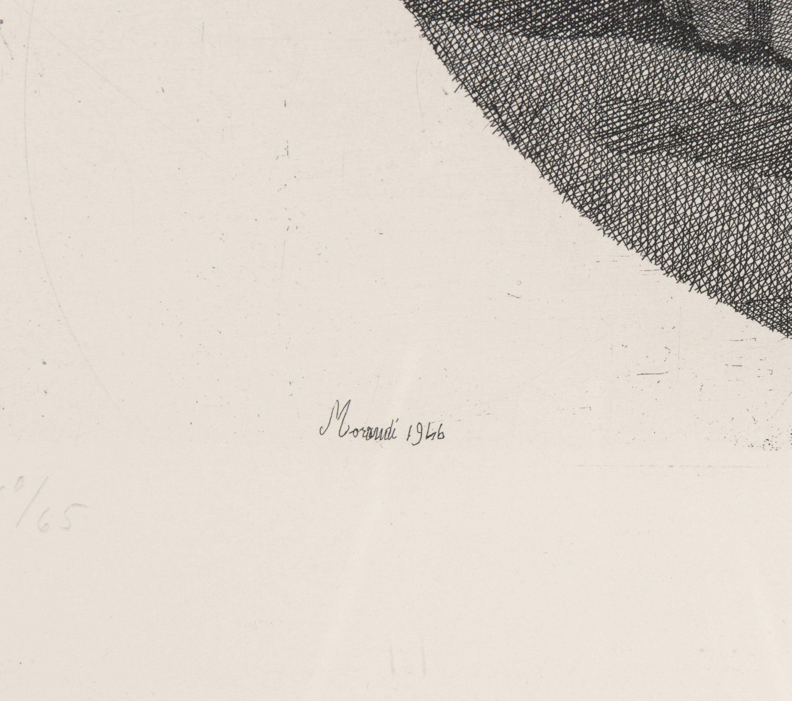 Giorgio Morandigrande Natura Morta Circolare Con Bottiglia...  Etching By Giorgio Morandi 19461946 photo for sale