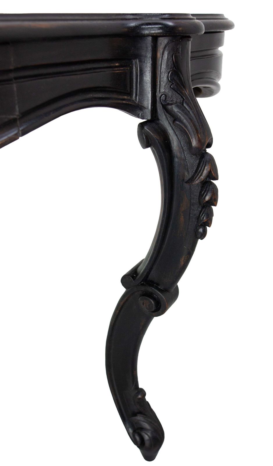 Antique French Black Patinated Wood Wall Mounted Entry Hall Console Circa 1880 photo buy