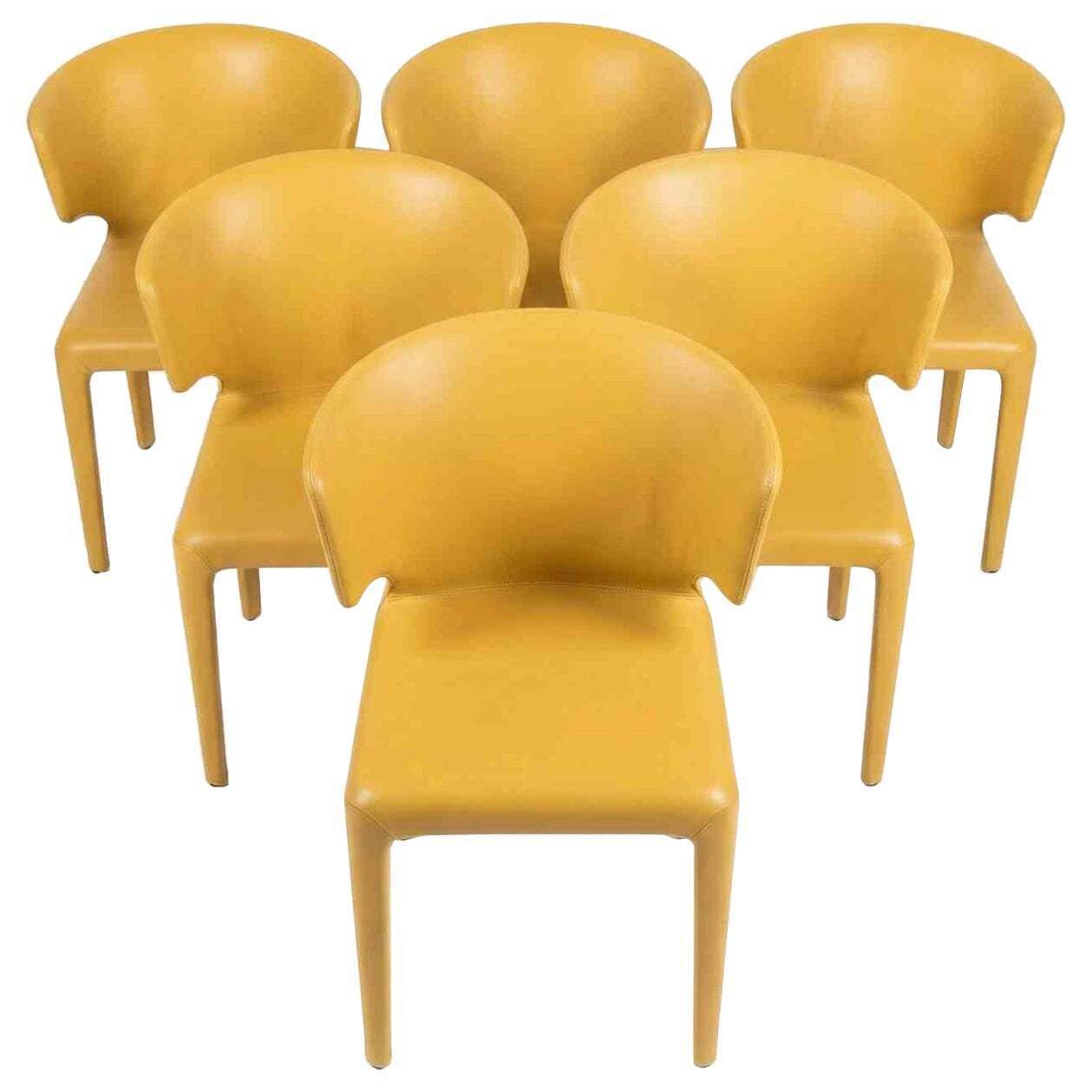 Set Of 6 Cassina Hola 367 Chairs By Hannes Wettstein, 2006
