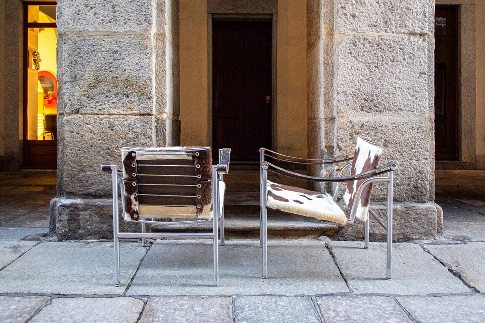 Italian Lc1 Armchair By Le Corbusier For Cassina, 1960s, Set Of 2 photo for sale