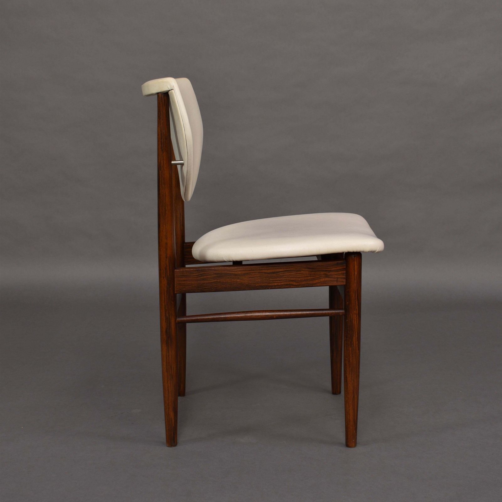 Set Of Four Scandinavian Wenge Dining Chairs, Faux Leather, 1960s photo 1309.0