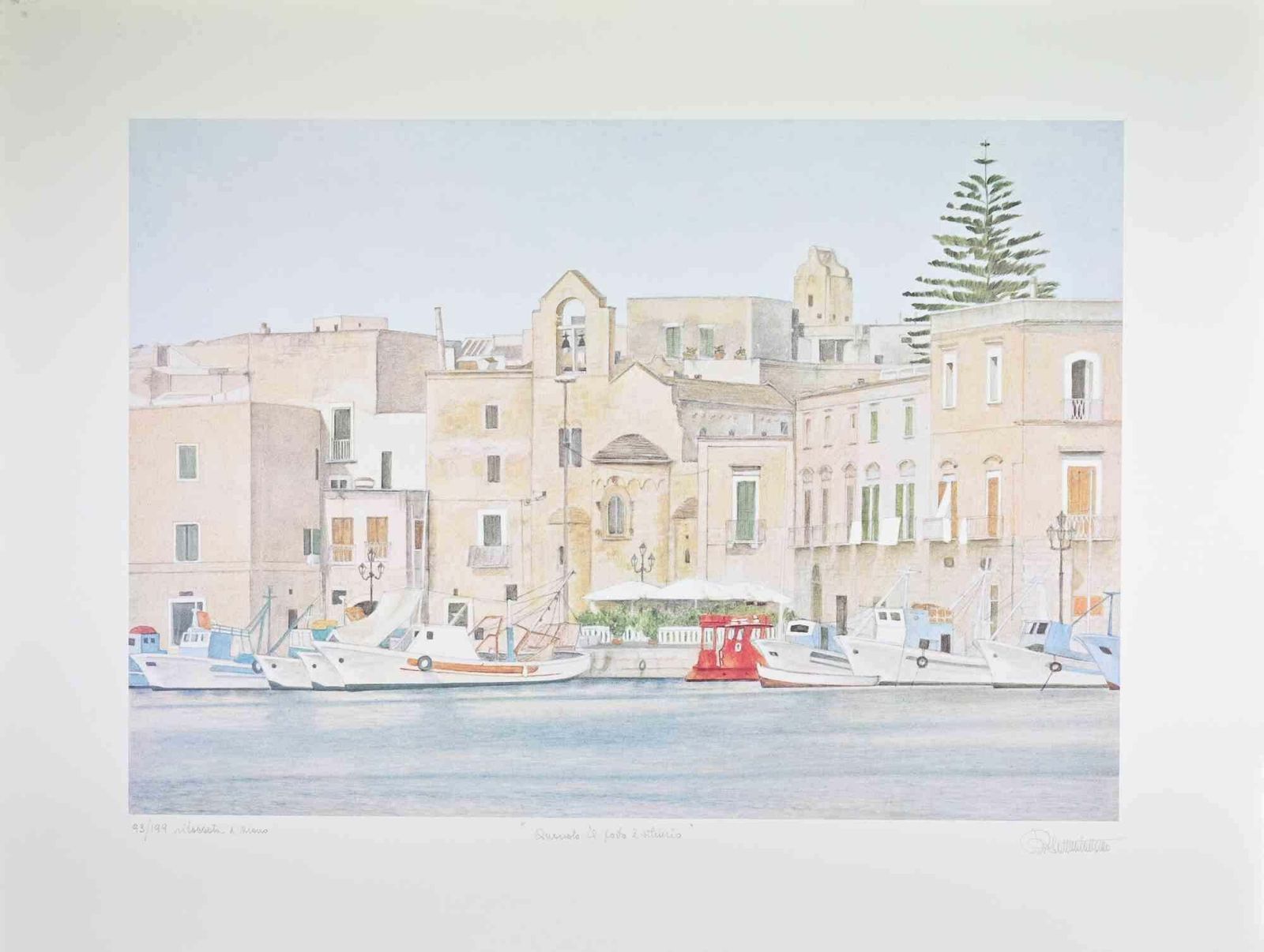 Rosanna Cattaneowhen The Port Is Silent   Lithograph By Rosanna Cattaneo   1990s1990s