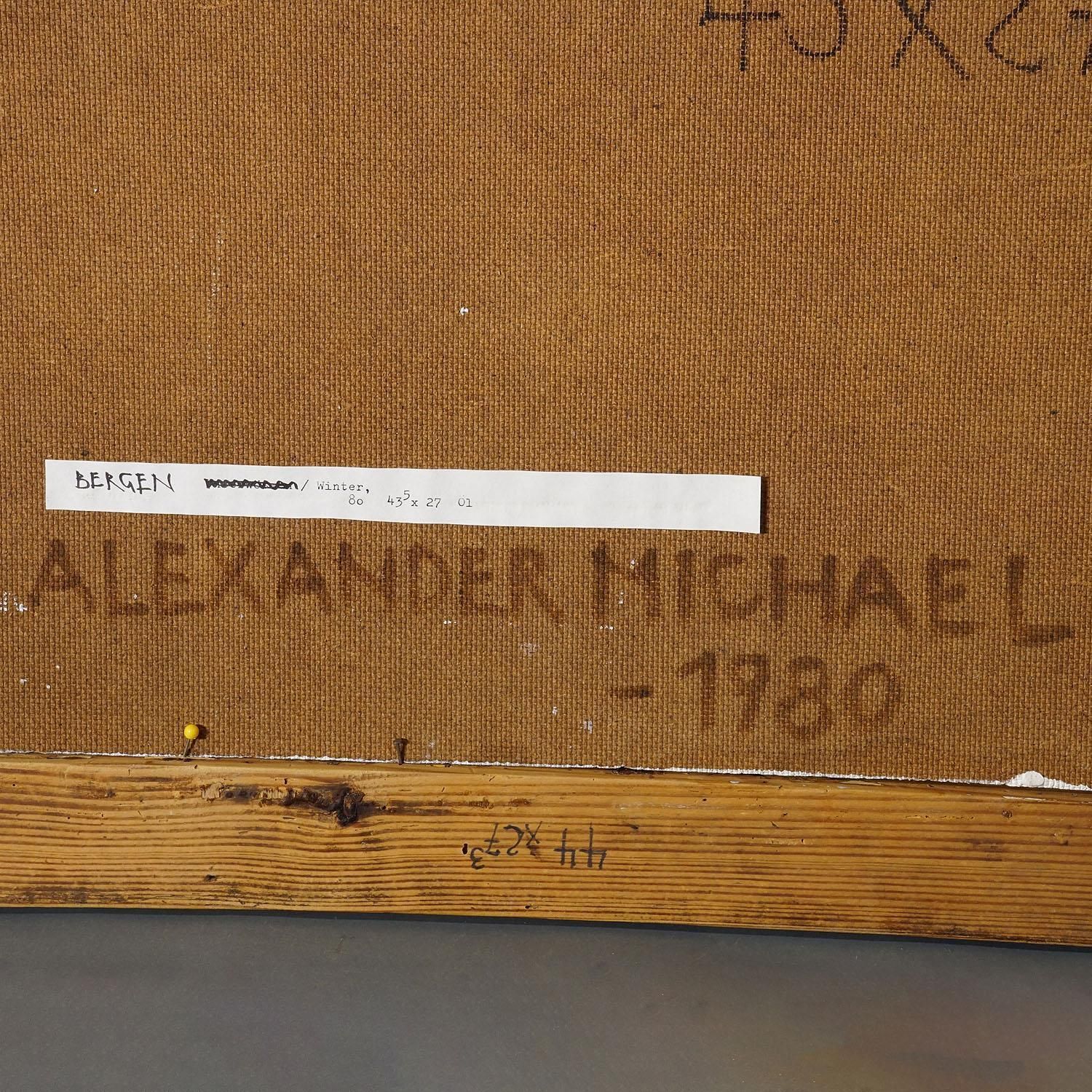 photo furniture Alexander Michael Olieverfschilderij Van Bergen In Winter 1980