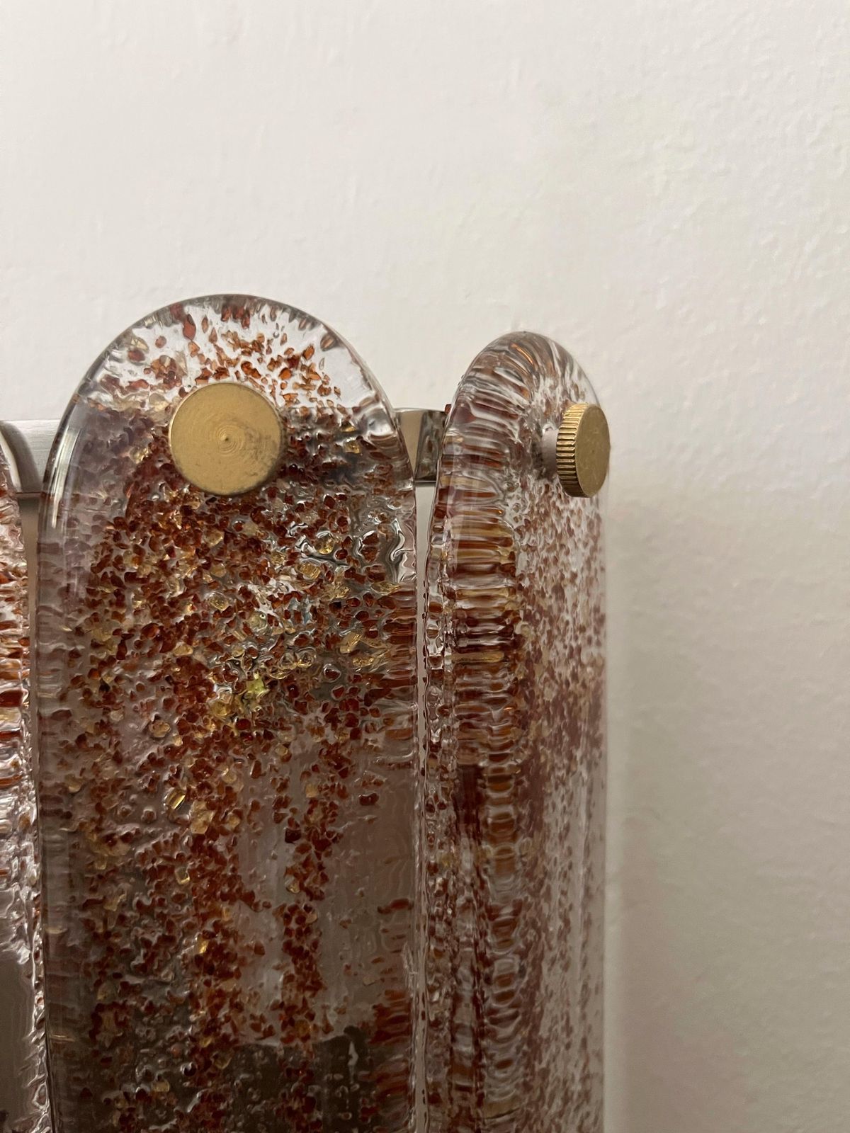 photo buy Italian Mid Century Set Of Four Amber Murano Wall Sconces By Mazzega, 1970s
