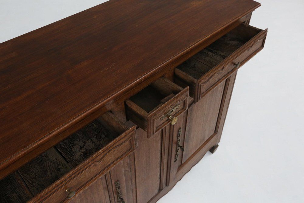 3364.0 Antique Flemish Oak Cabinet, 1850s photo