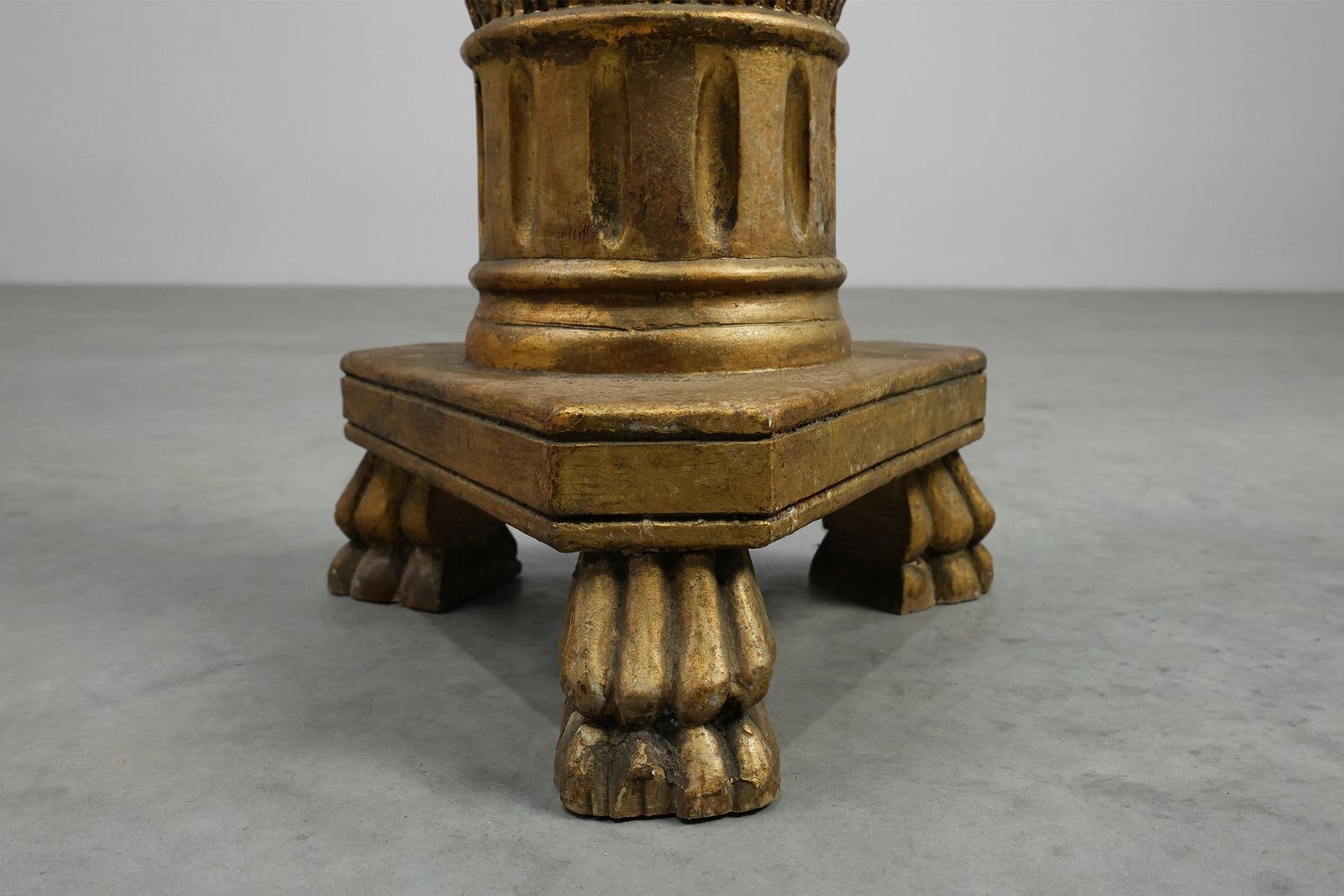 3105.0 19th Century Giltwood Pedestals With Plaster Decoration, France, Set Of 2 photo