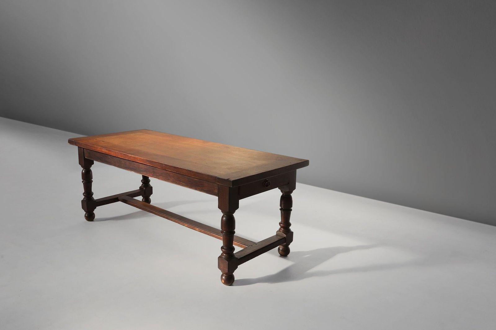 20th Century French Rustic Oak Dining Table, 1950s photo Furniture
