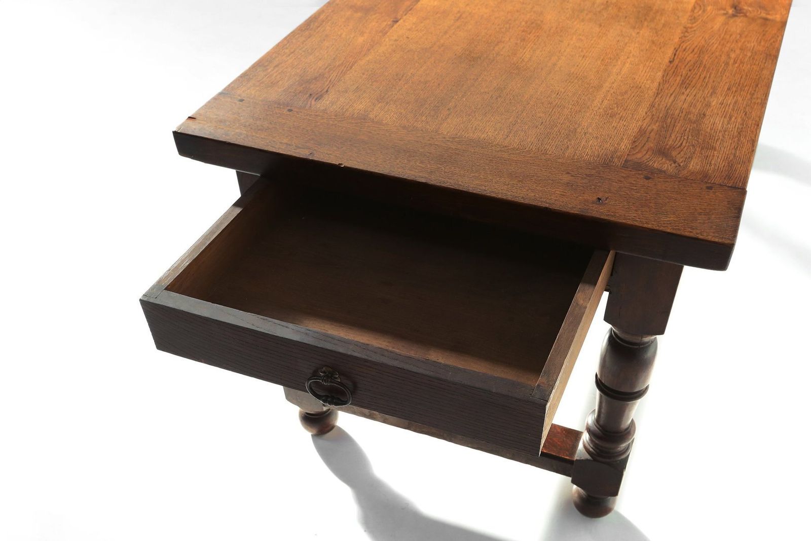 20th Century French Rustic Oak Dining Table, 1950s photo vinterior
