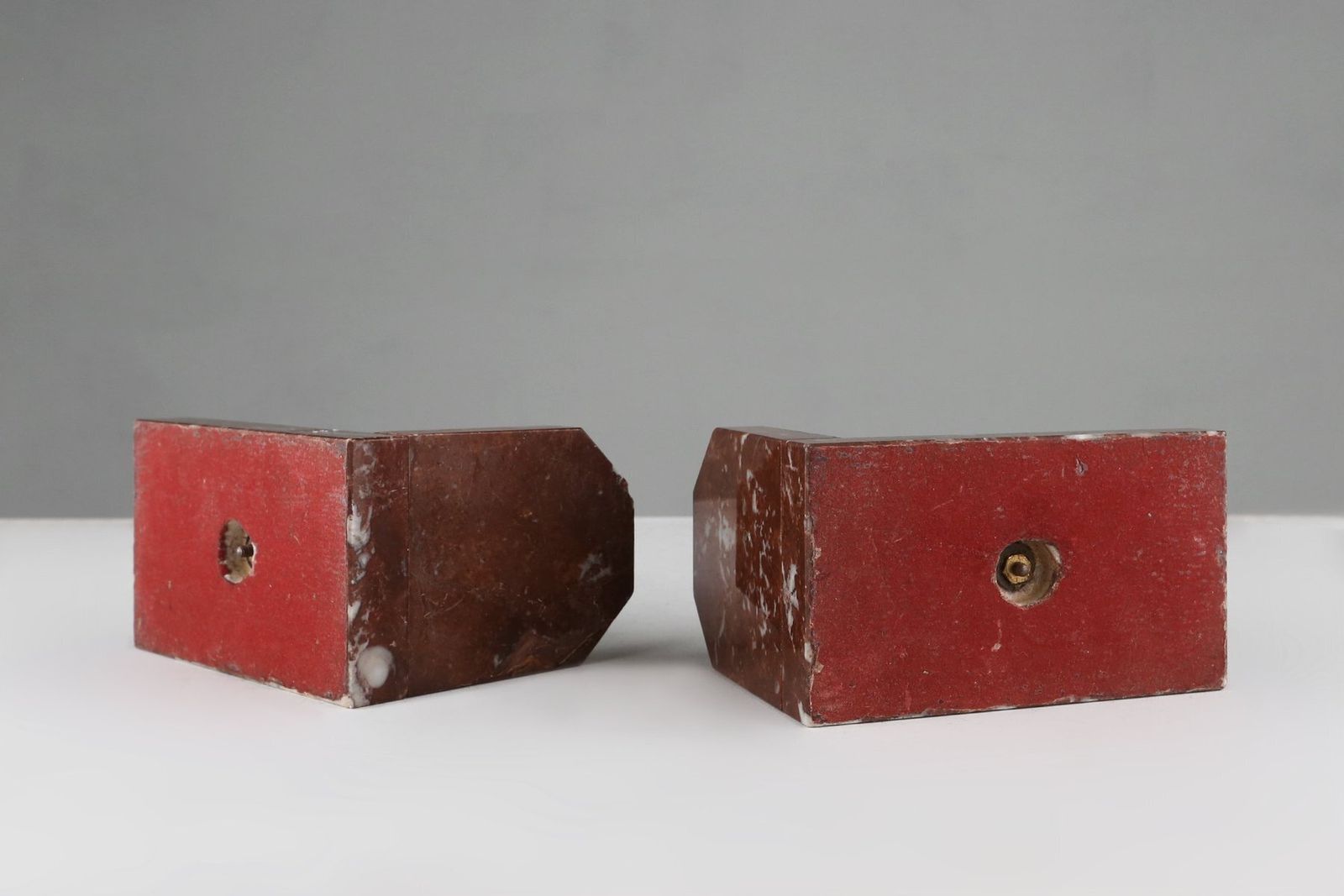 Home Decor Art Deco Marble And Metal Bear Bookends, France, 1930s, Set Of 2 photo