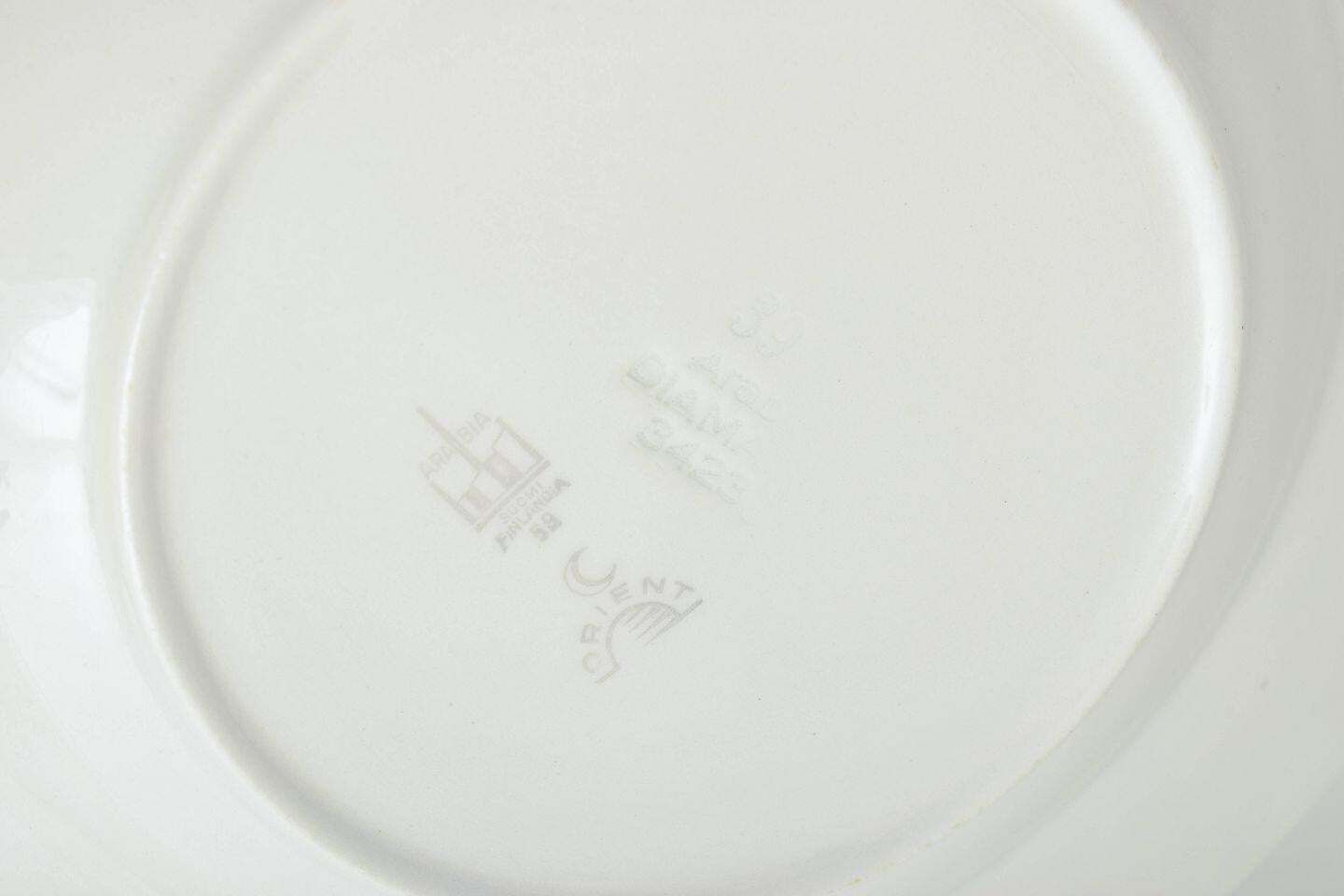 Arabia, Finland. Set Of 7 Soup Plates In Porcelain. Model Orient. 1930s/40s photo Home Decor