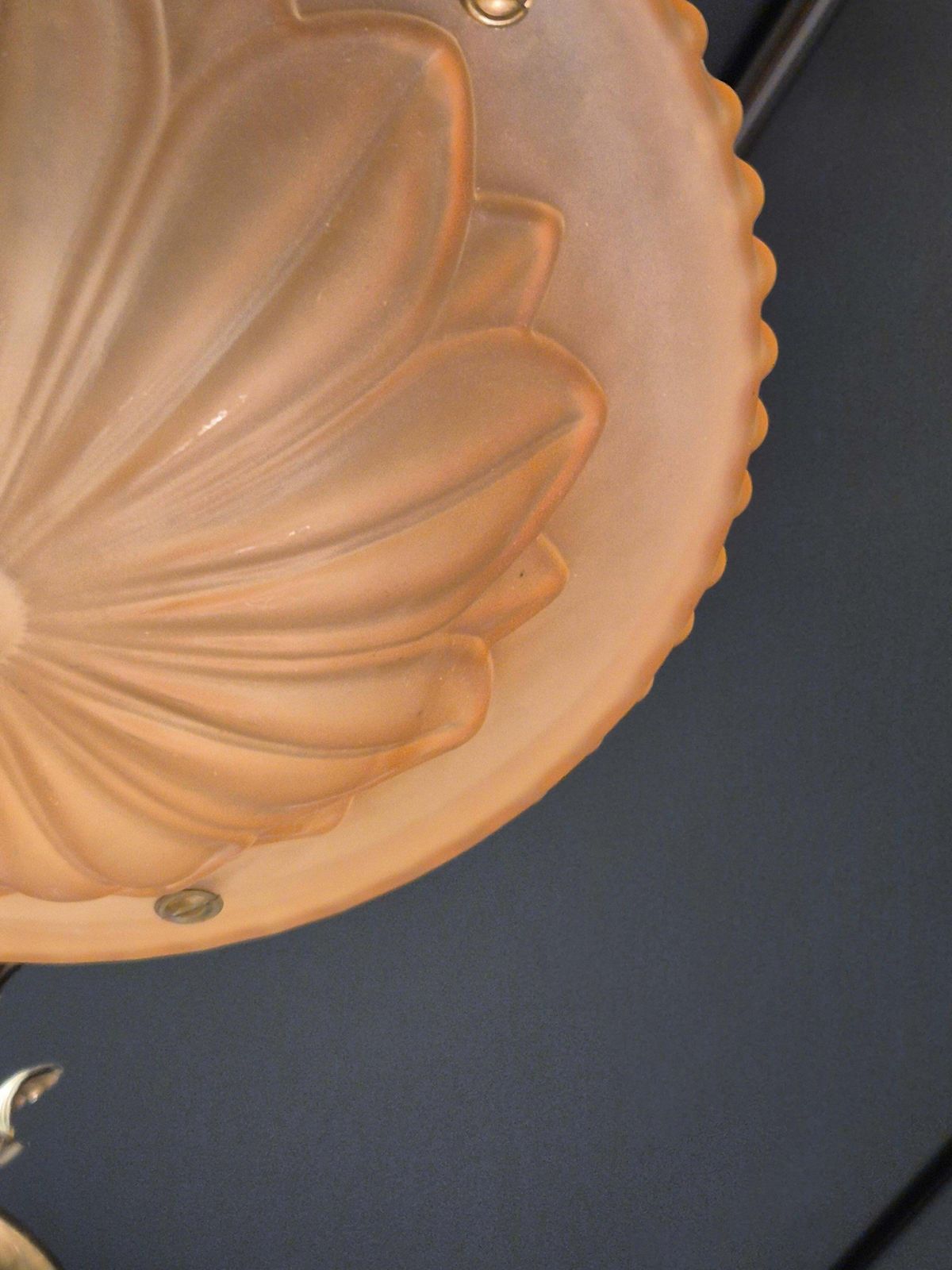 Swedish Grace Classic Pendant, Model "10073" Havanna Glass By Böhlmarks 1920/30s photo Lighting