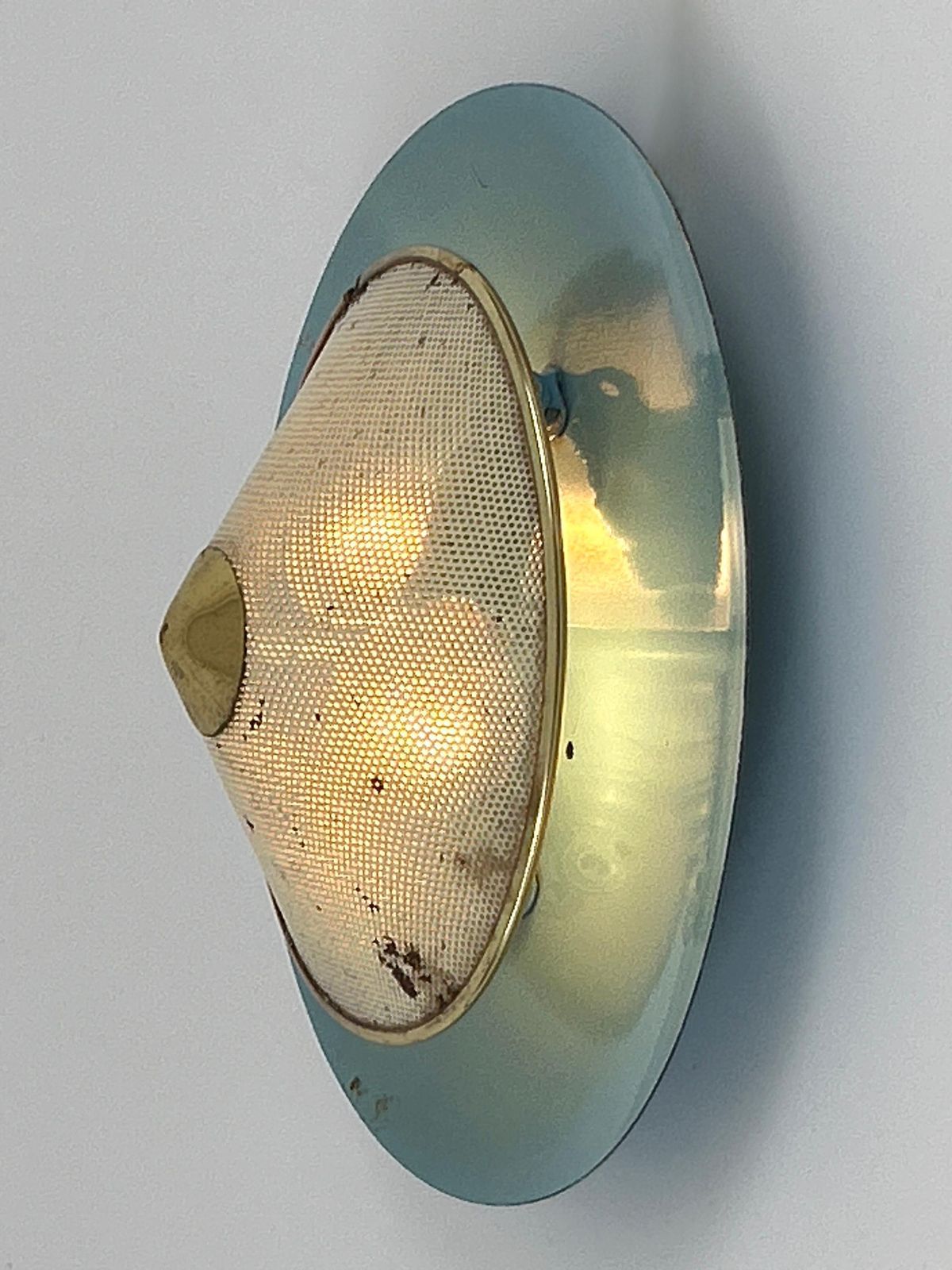 photo vintage Extremely Rare Mid Century Modern Sconce Or Flush Mount Germany 1950s