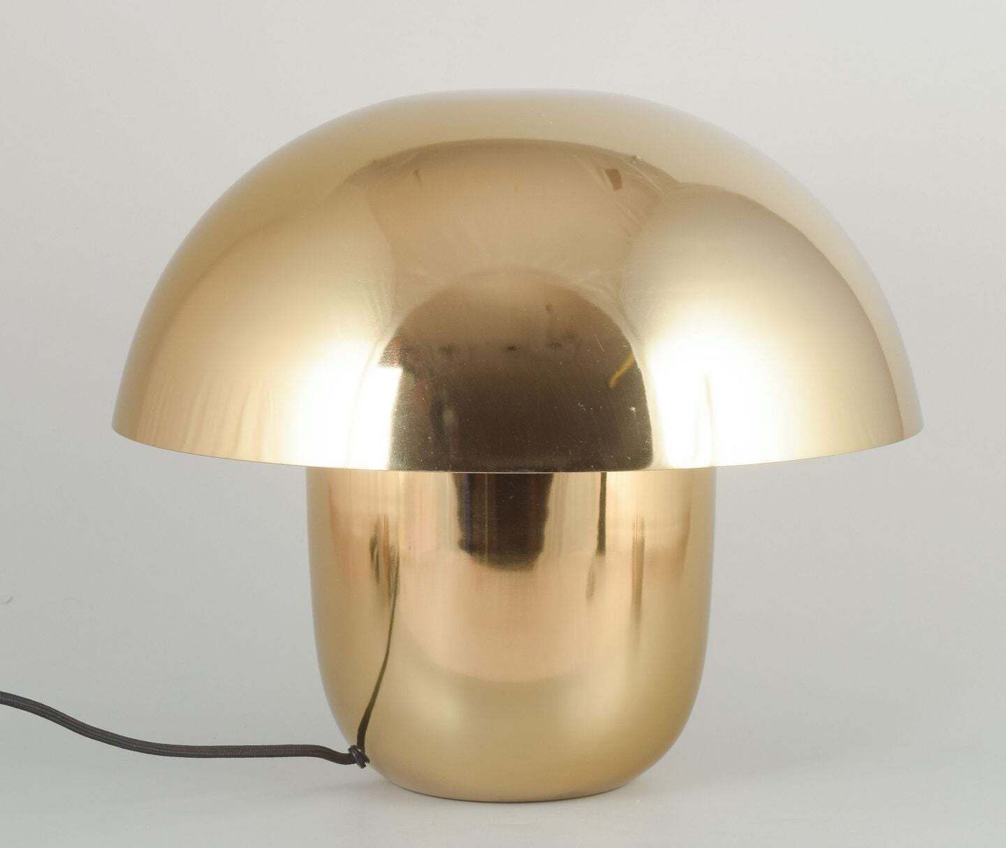 Olsson & Jensen, Sweden. Table Lamp In Polished Brass Look Metal, 21st C.
