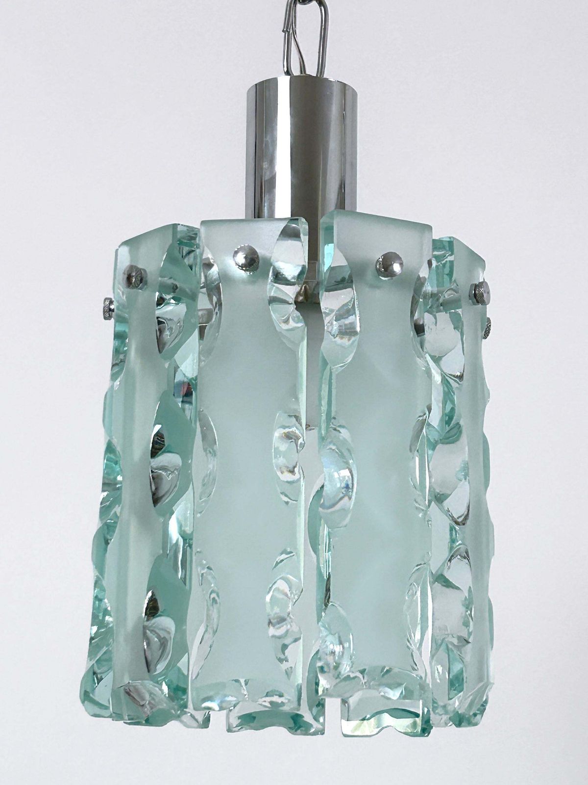 2198.0 Set Of Two Elegant Mid Century Modern Pendant Lamps By Zero Quattro Italy 1970s photo