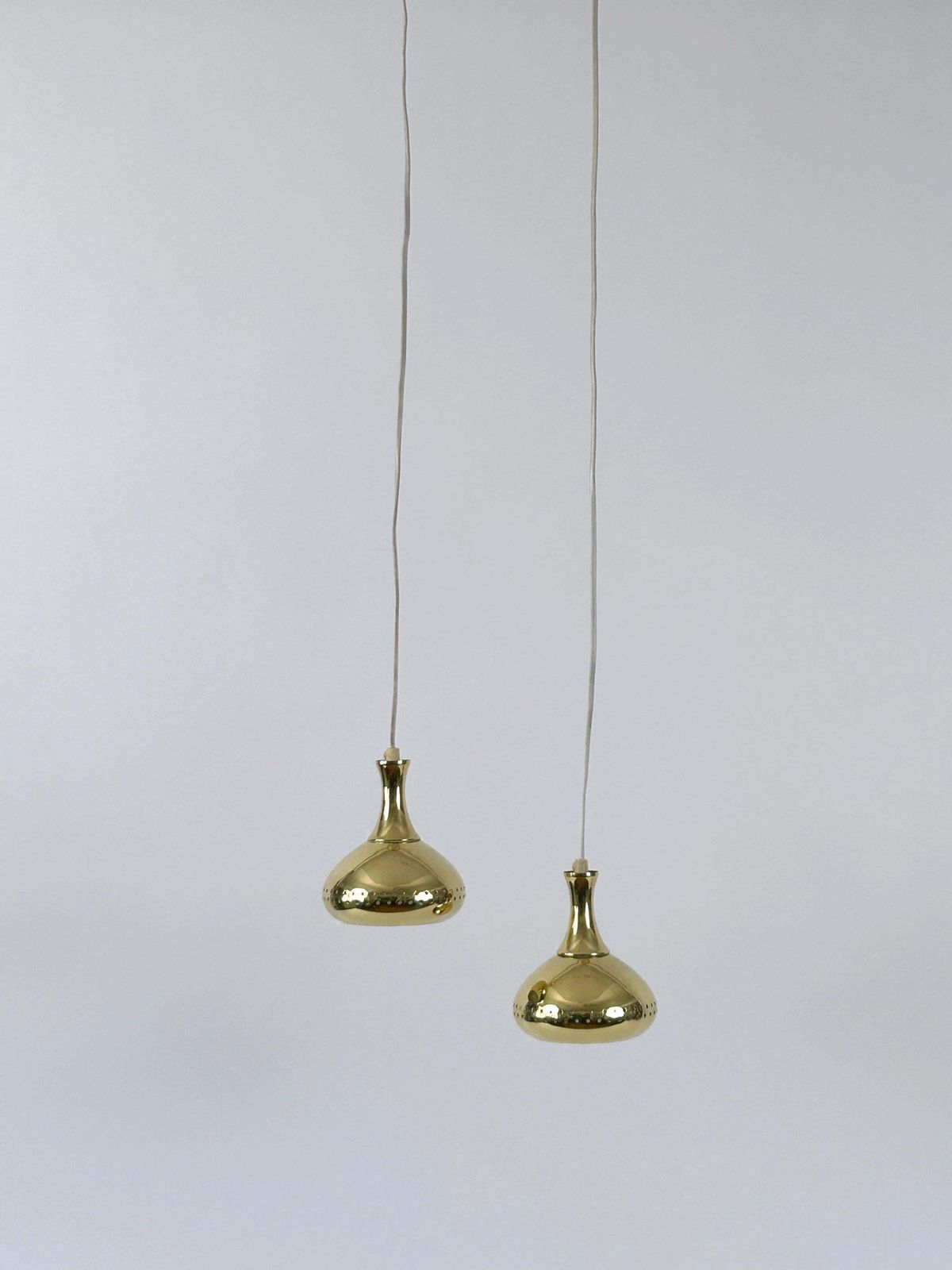 Set Of Two Elegant Pendant Lamps By Hans Agne Jakobsson For Ab Markaryd Sweden photo for sale