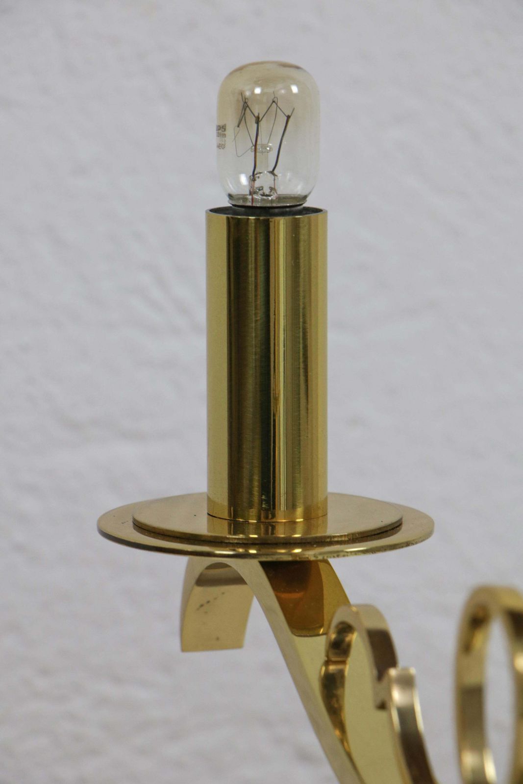 photo vintage Art Deco Brass Table Lamps In The Style Of Jules Leleu, France, 1930s
