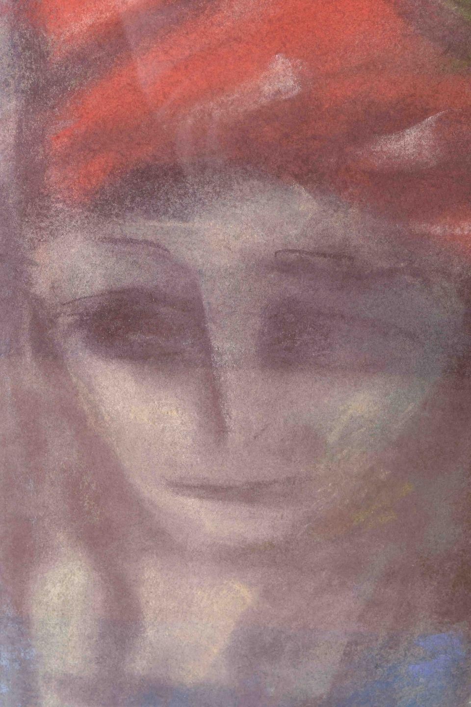 Ivan Jordel, Danish Artist. Crayon On Paper. Portrait, Mid 20th C. photo for sale