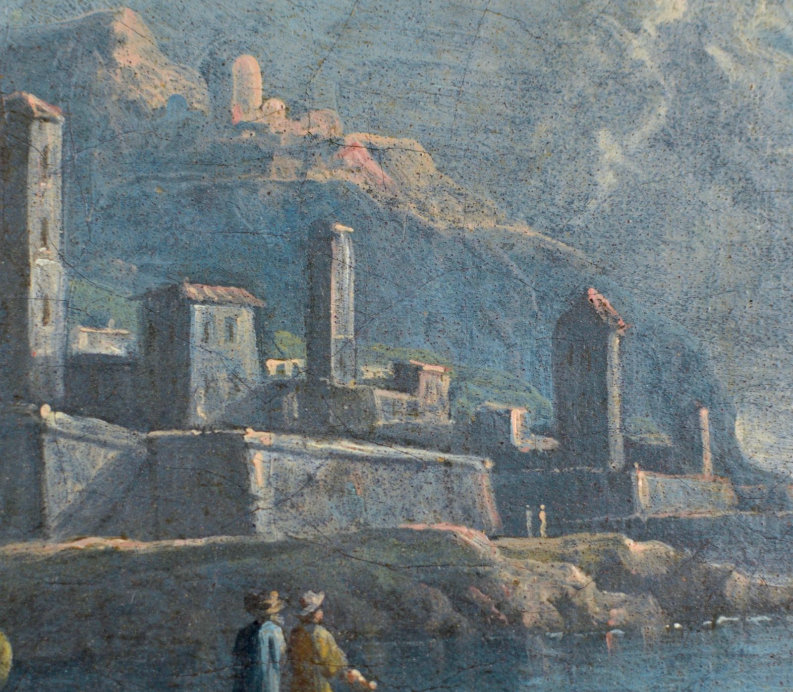 Claude Jozeph Vernetport. Oil On Canvas. 22.7x27.1 Cm1956 photo buy