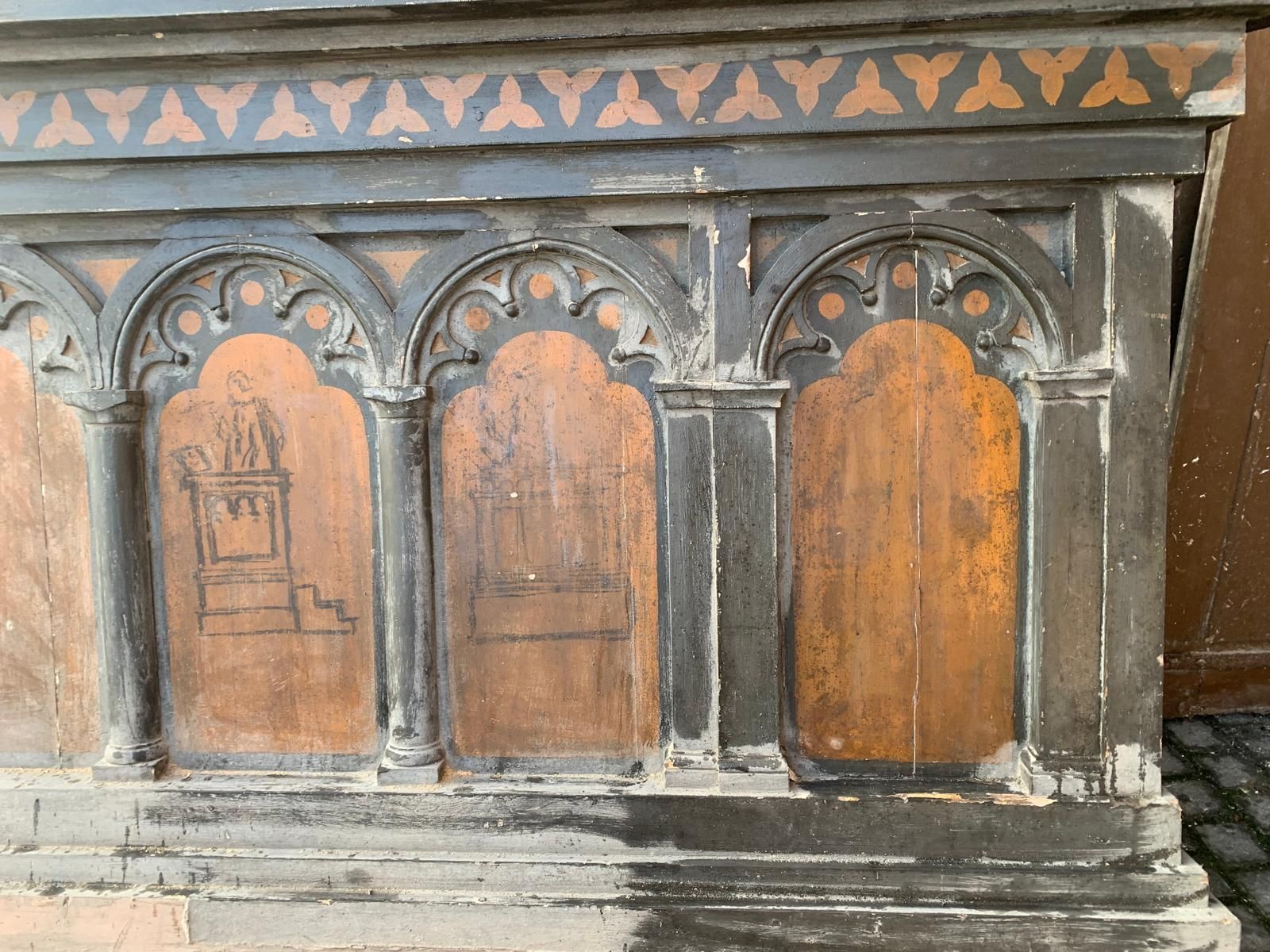 Lacquered Wood Paneling Paneling Composed Of Three Parts, Italy photo buy