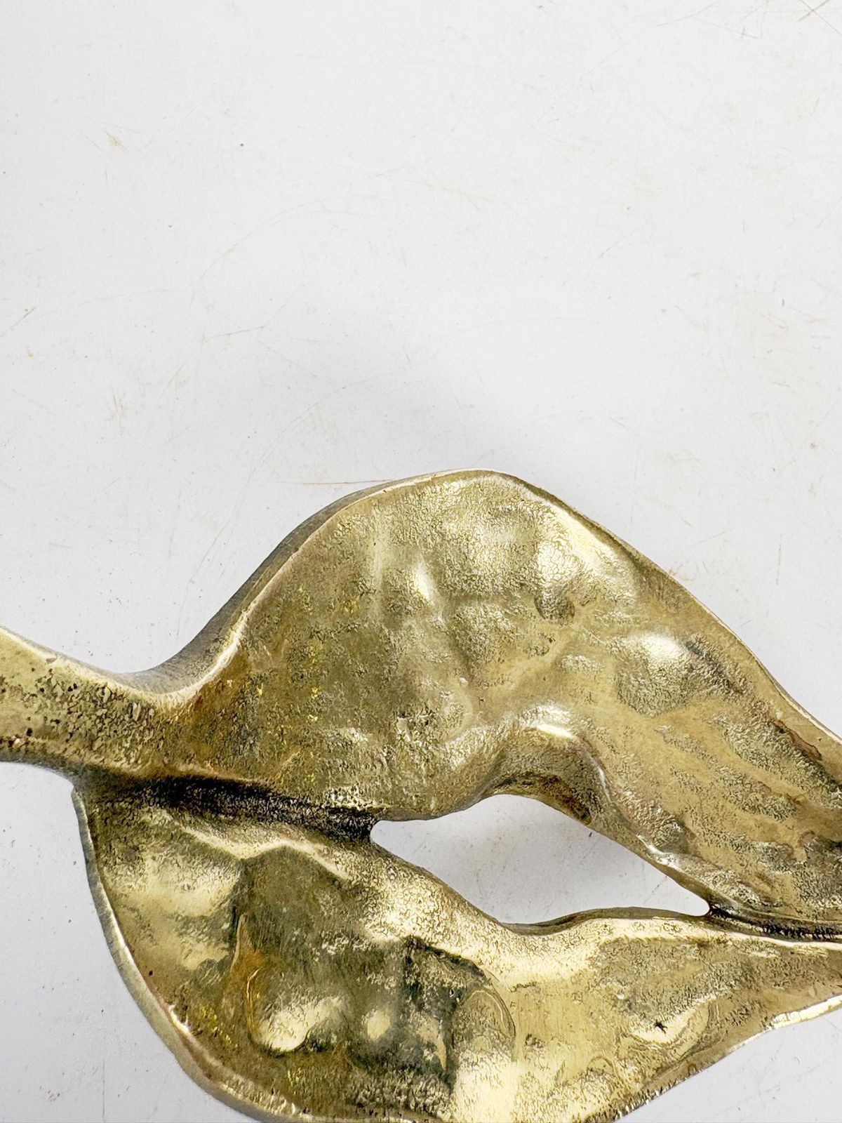 photo for sale Brass Paperweight In The Shape Of A Leaf, France, 1970