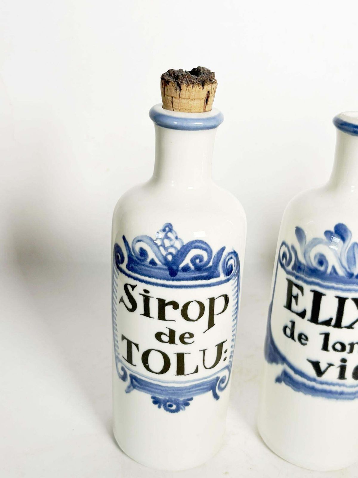 Set Of 3 French Provencial Ceramic Bottles, 1960 photo for sale