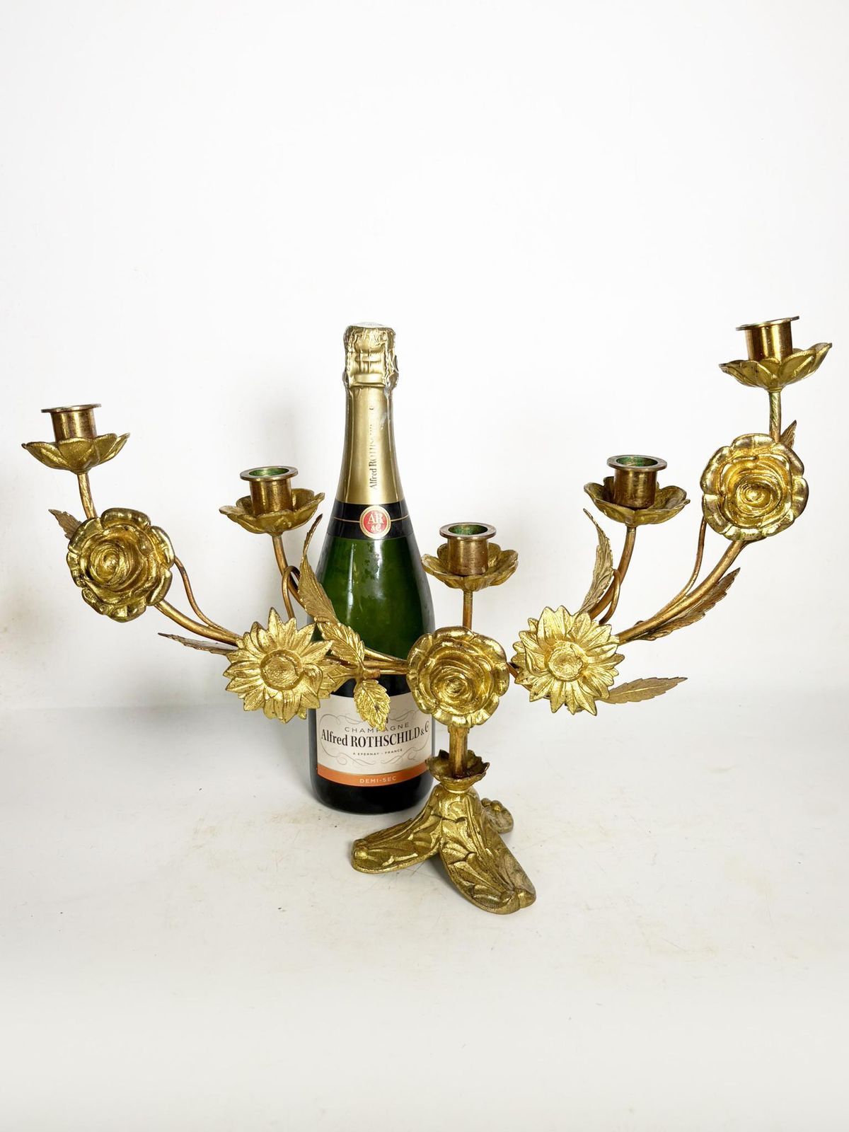 Brass Candle Holder, France, 1989 photo for sale