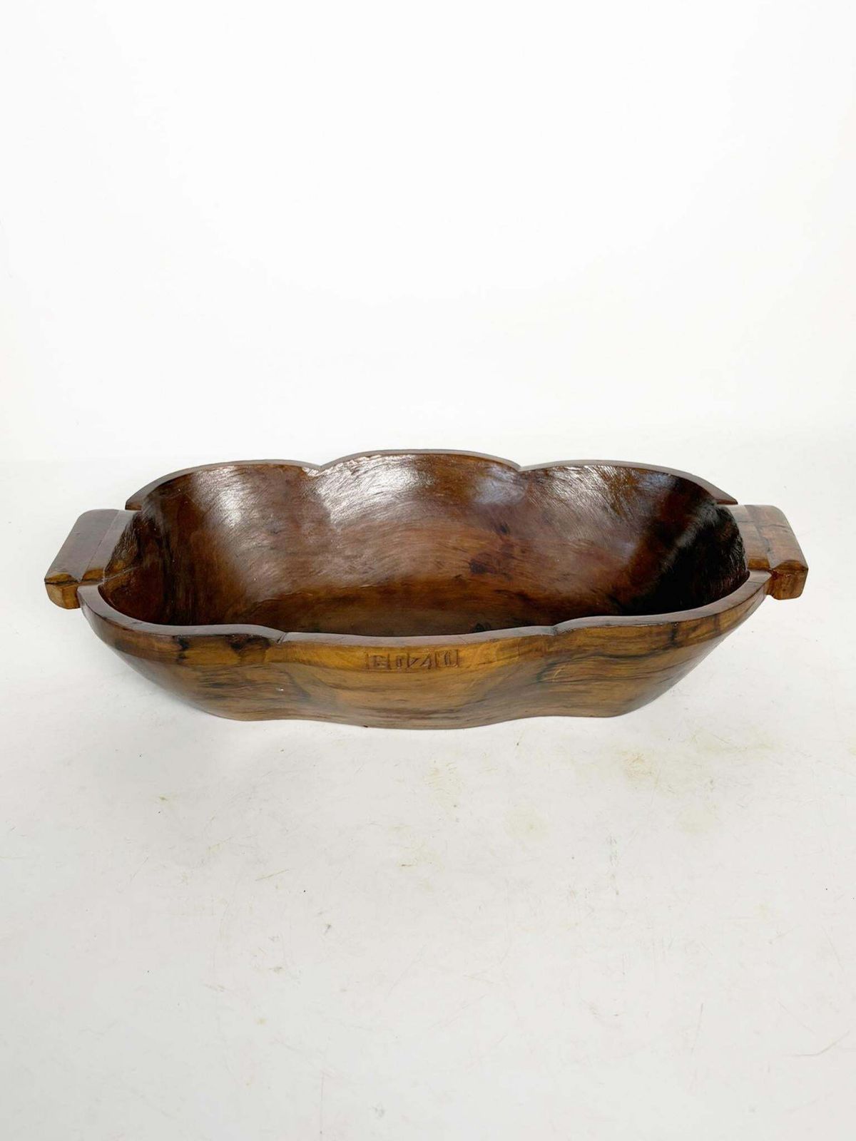 Wooden Fruit Basket, Beautiful Antique Patina, France, 1960 photo furniture