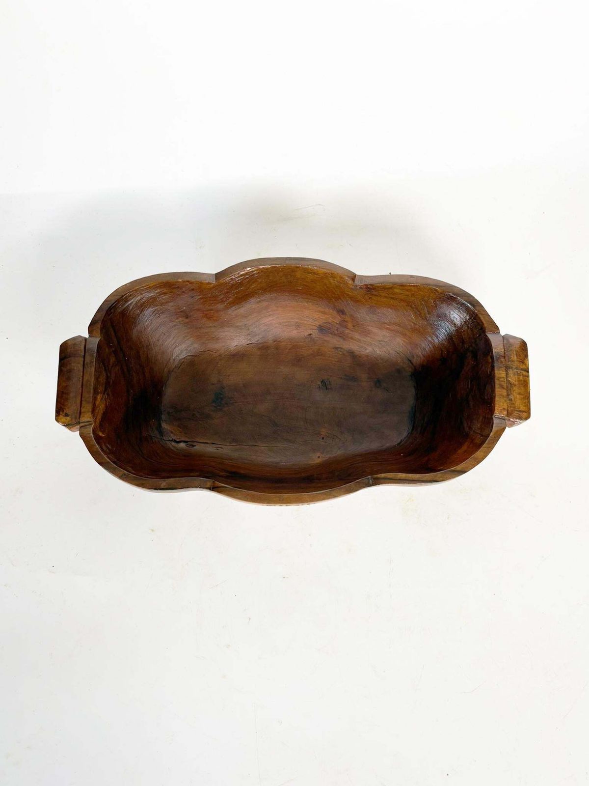 Wooden Fruit Basket, Beautiful Antique Patina, France, 1960 photo for sale