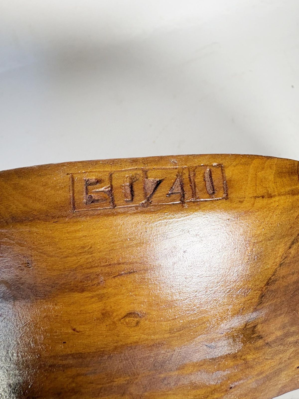 Wooden Fruit Basket, Beautiful Antique Patina, France, 1960 photo vinterior
