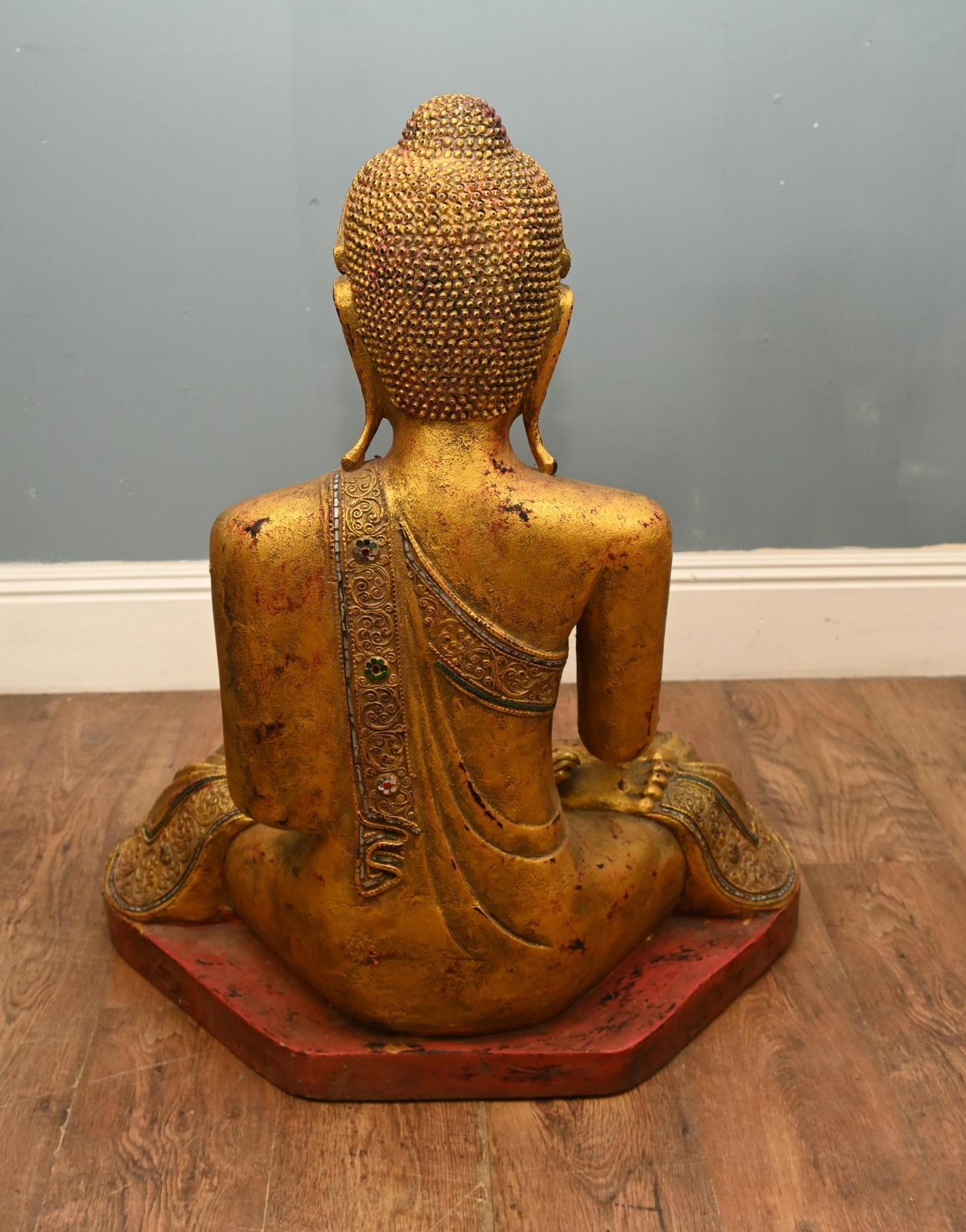 Carved Burmese Buddhist Statue Lotus Buddha Carving Myanmar photo buy