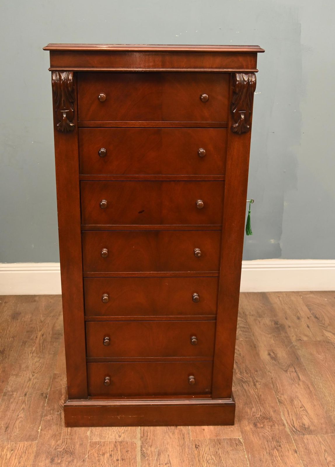 William IV Wellington Chest Mahogany Chests Drawers 1860 photo for sale