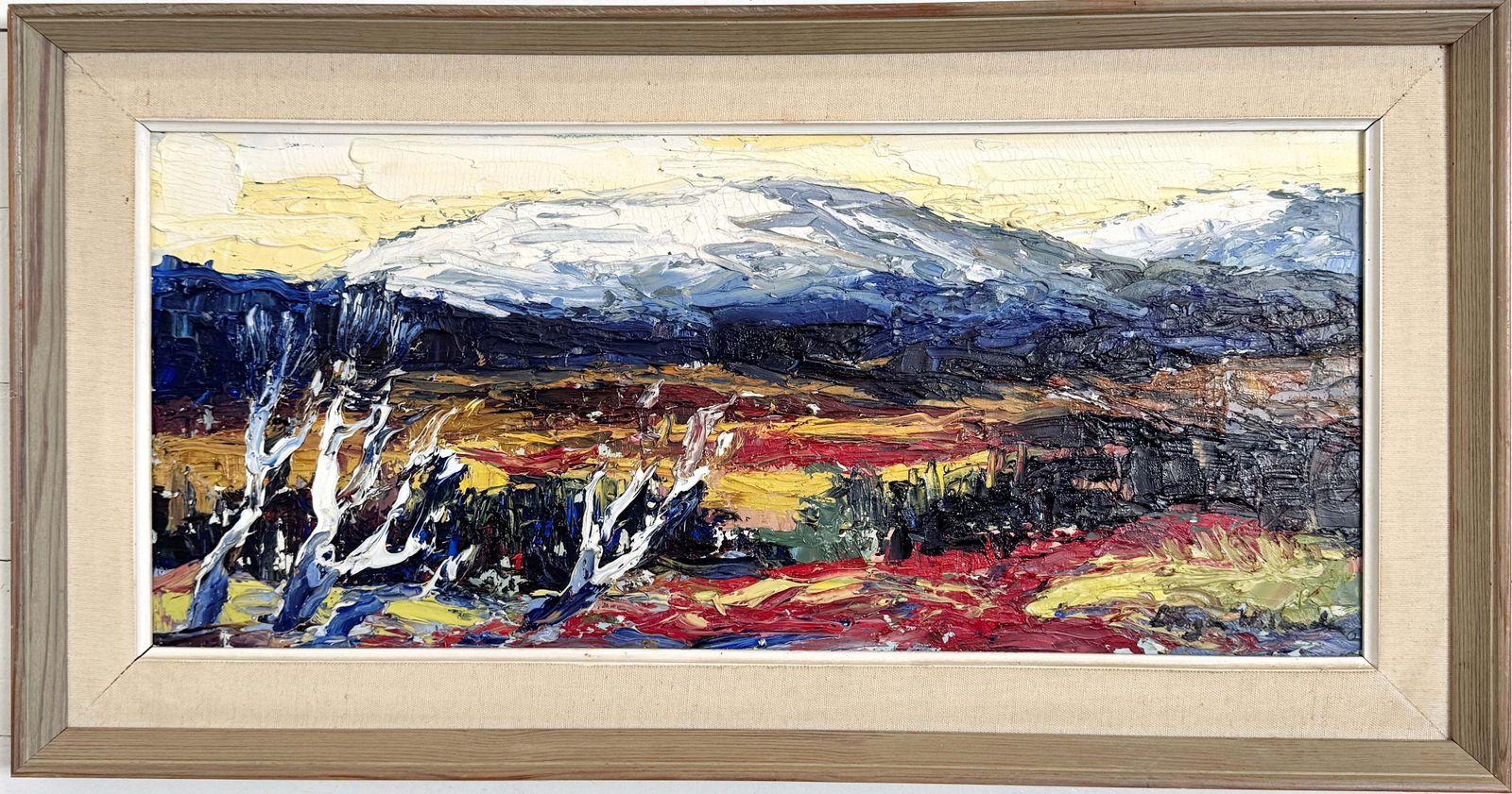 The Northern Plateau. Large Vintage Swedish Oil Painting By Birger Welander