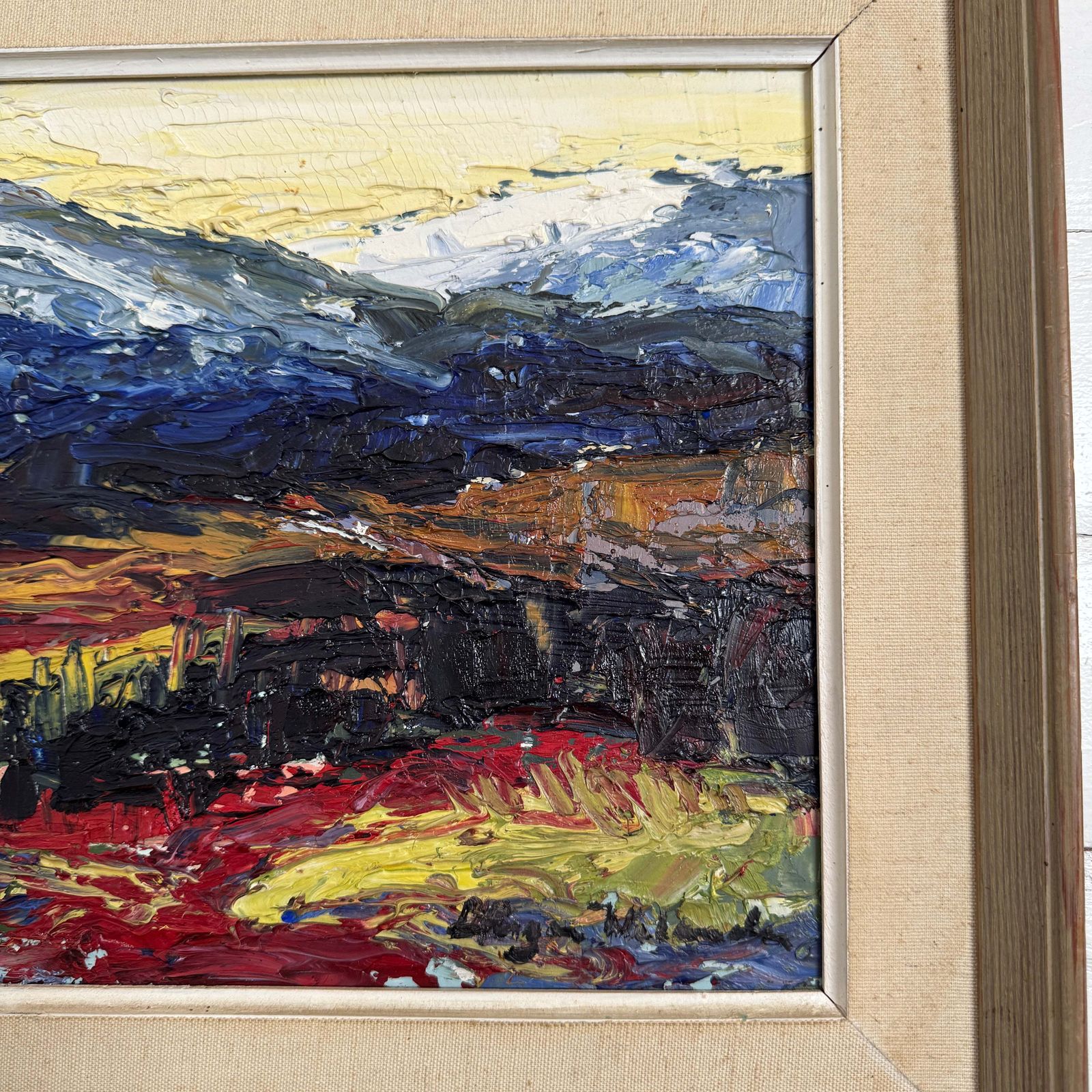 The Northern Plateau. Groot Vintage Zweeds Olieschilderij Van Birger Welander photo Kunst