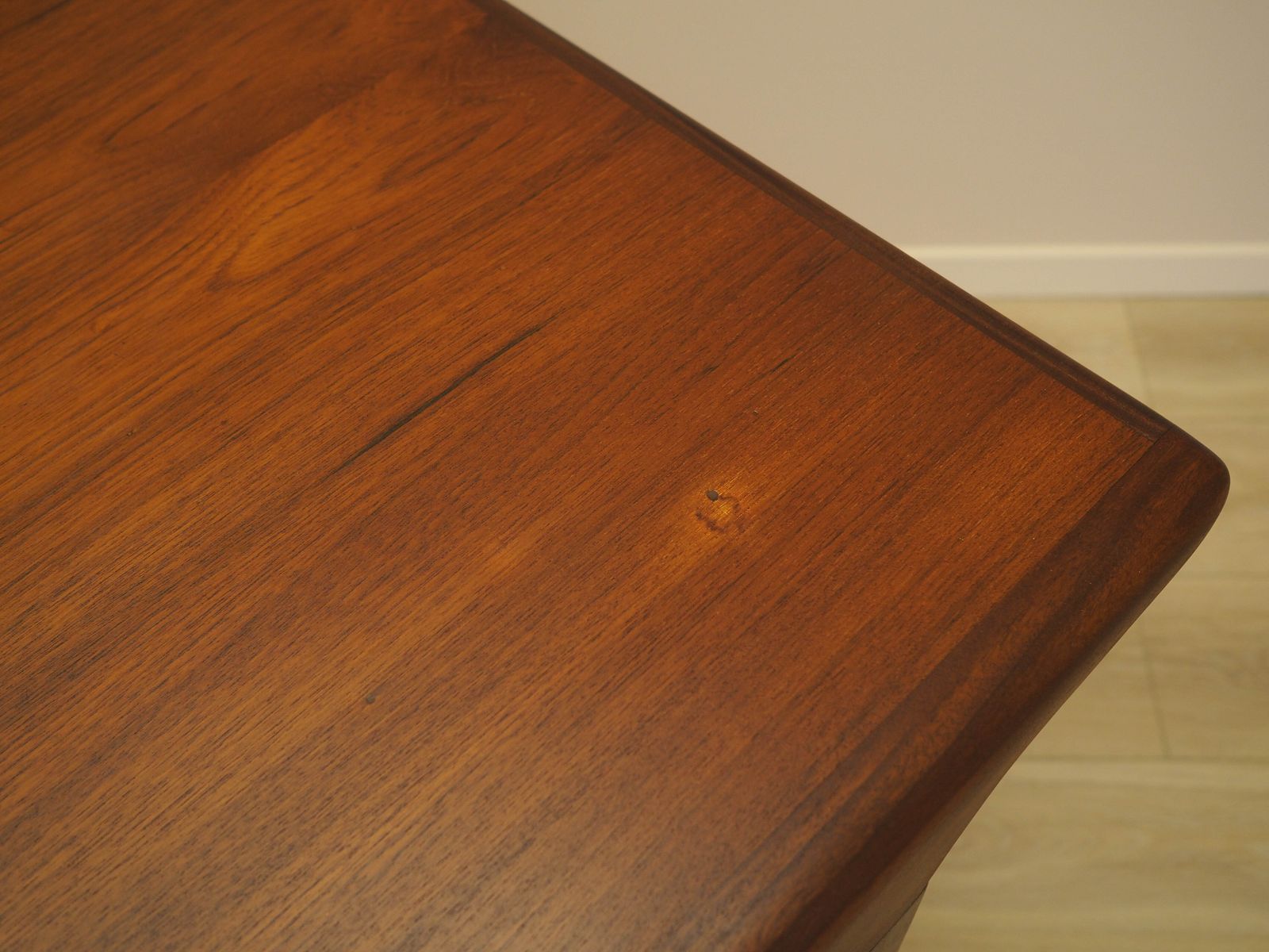 photo vintage Teakhouten Tafel, Deens Design, Jaren 1970, Ontwerper: Johannes Andersen