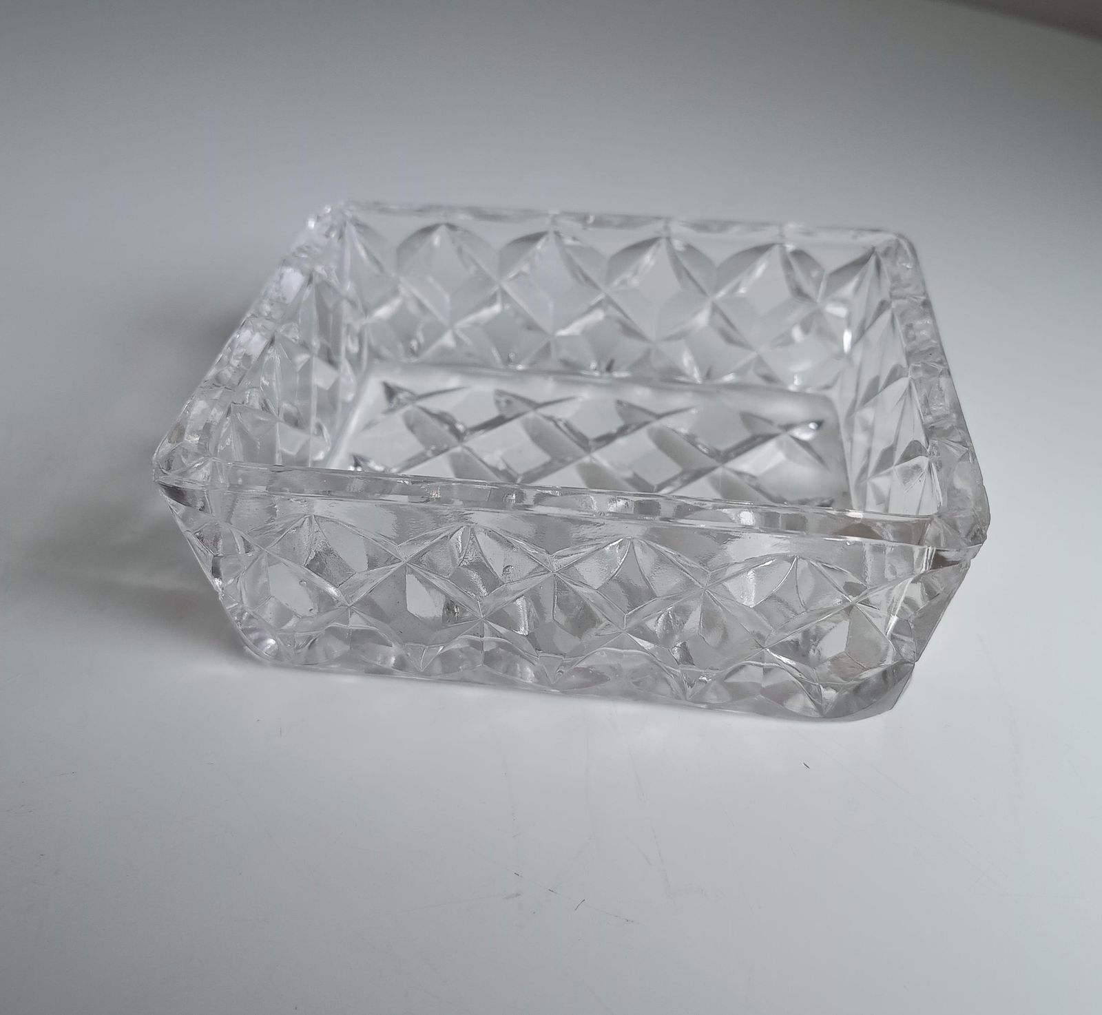 photo furniture Antique English Novelty Silver Plated Cut Glass Sardine Serving Dish: Zoomorphic Finial, 1890
