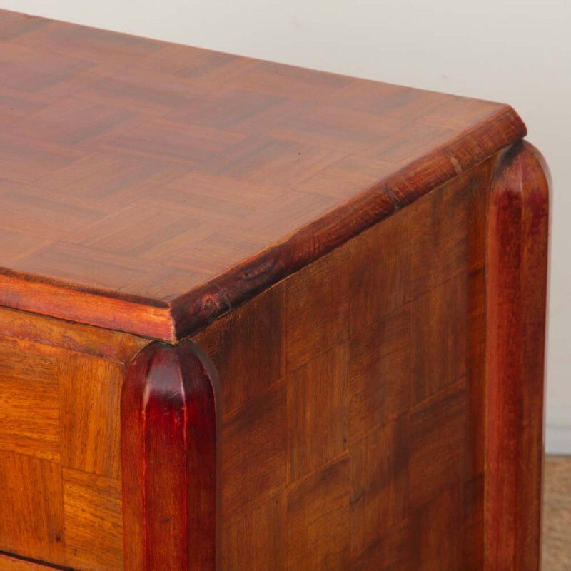 Art Deco Inlaid Chest Of Drawers From The 1930s photo for sale