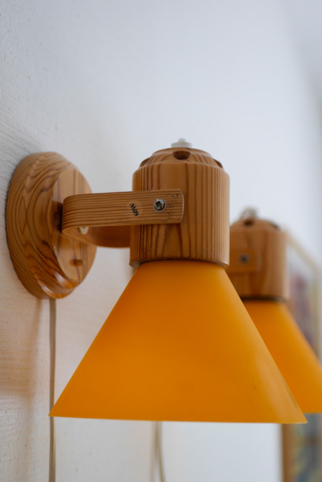 Scandinavisch Modern Grenen Wandlampen Van Solbacken, Zweden, 1975, Set Van 2 photo for sale