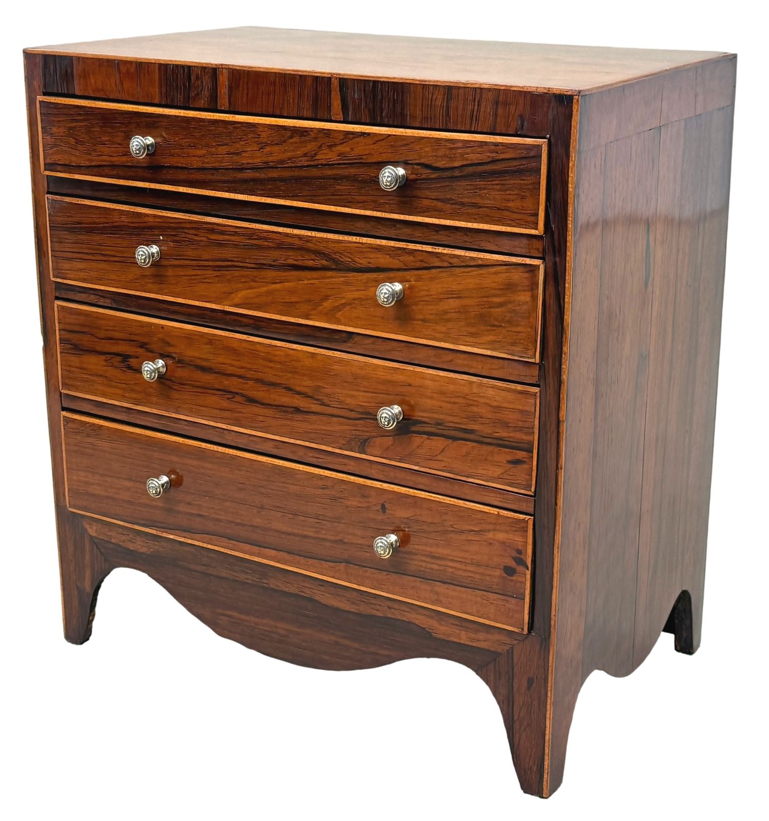 Georgian Rosewood Miniature Chest Of Drawers (England, Circa 1820)