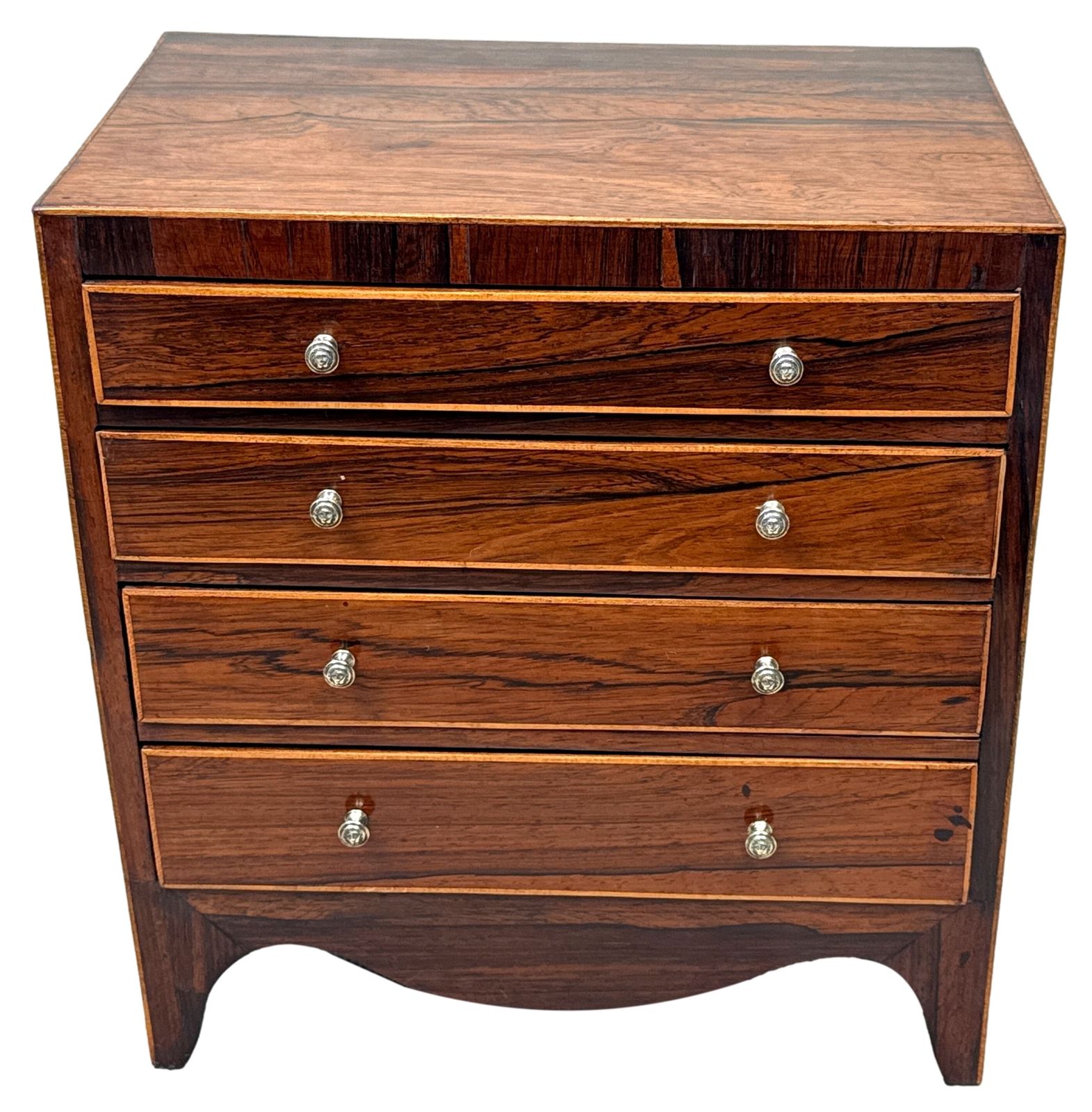photo for sale Georgian Rosewood Miniature Chest Of Drawers (England, Circa 1820)