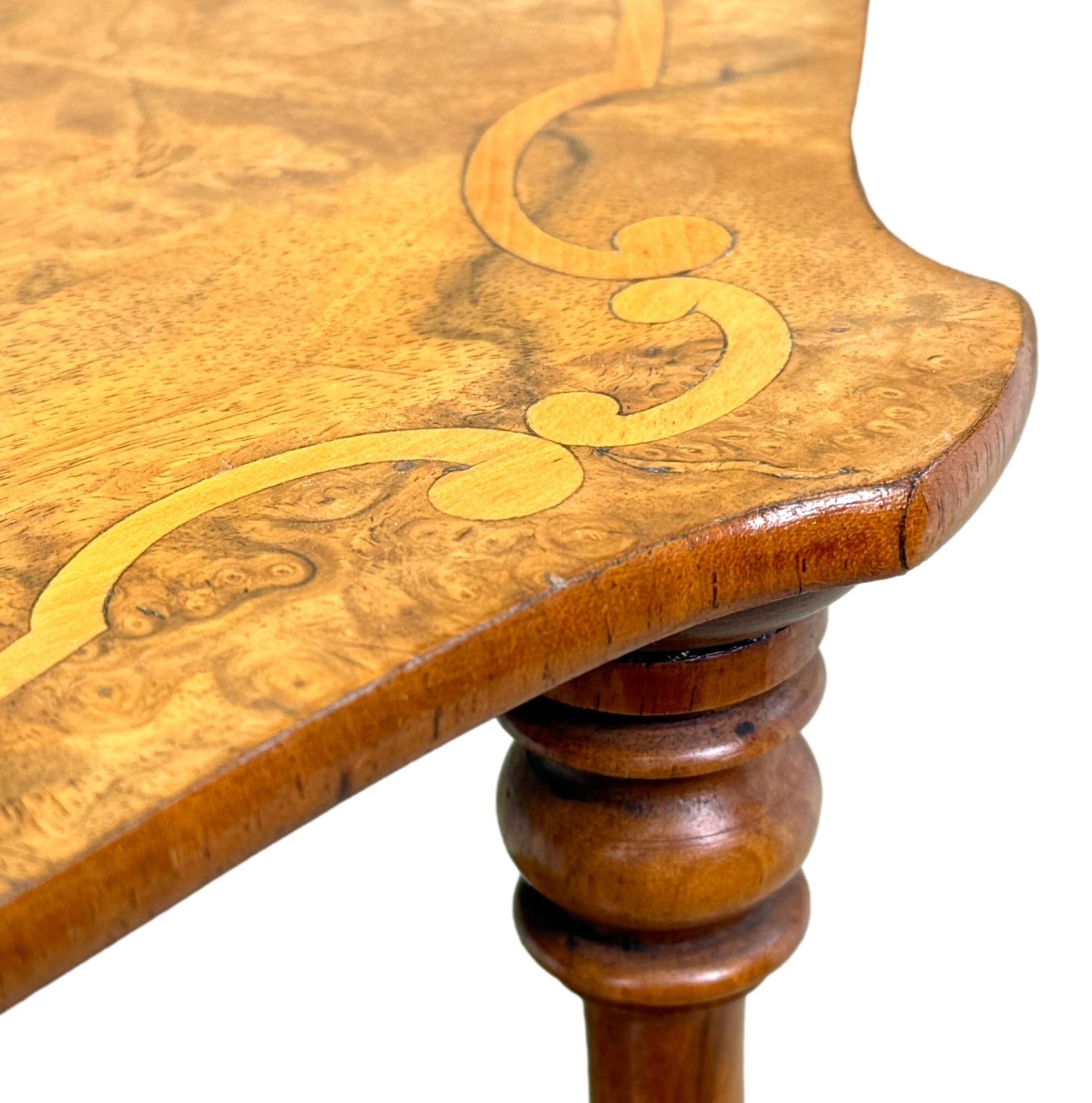 Furniture 19th Century Small Burr Walnut étagère (England, Circa 1860) photo