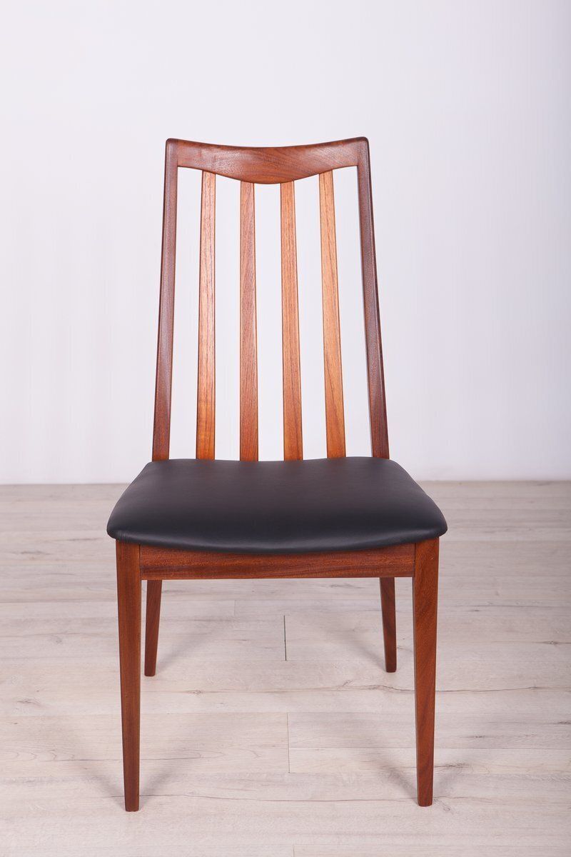 Vintage Teak & Leather Dining Chairs By Leslie Dandy For G Plan, 1960s, Set Of 4 photo 936.0