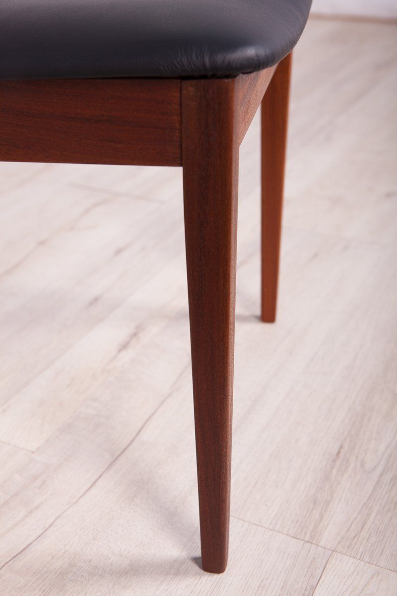 photo buy Vintage Teak & Leather Dining Chairs By Leslie Dandy For G Plan, 1960s, Set Of 4