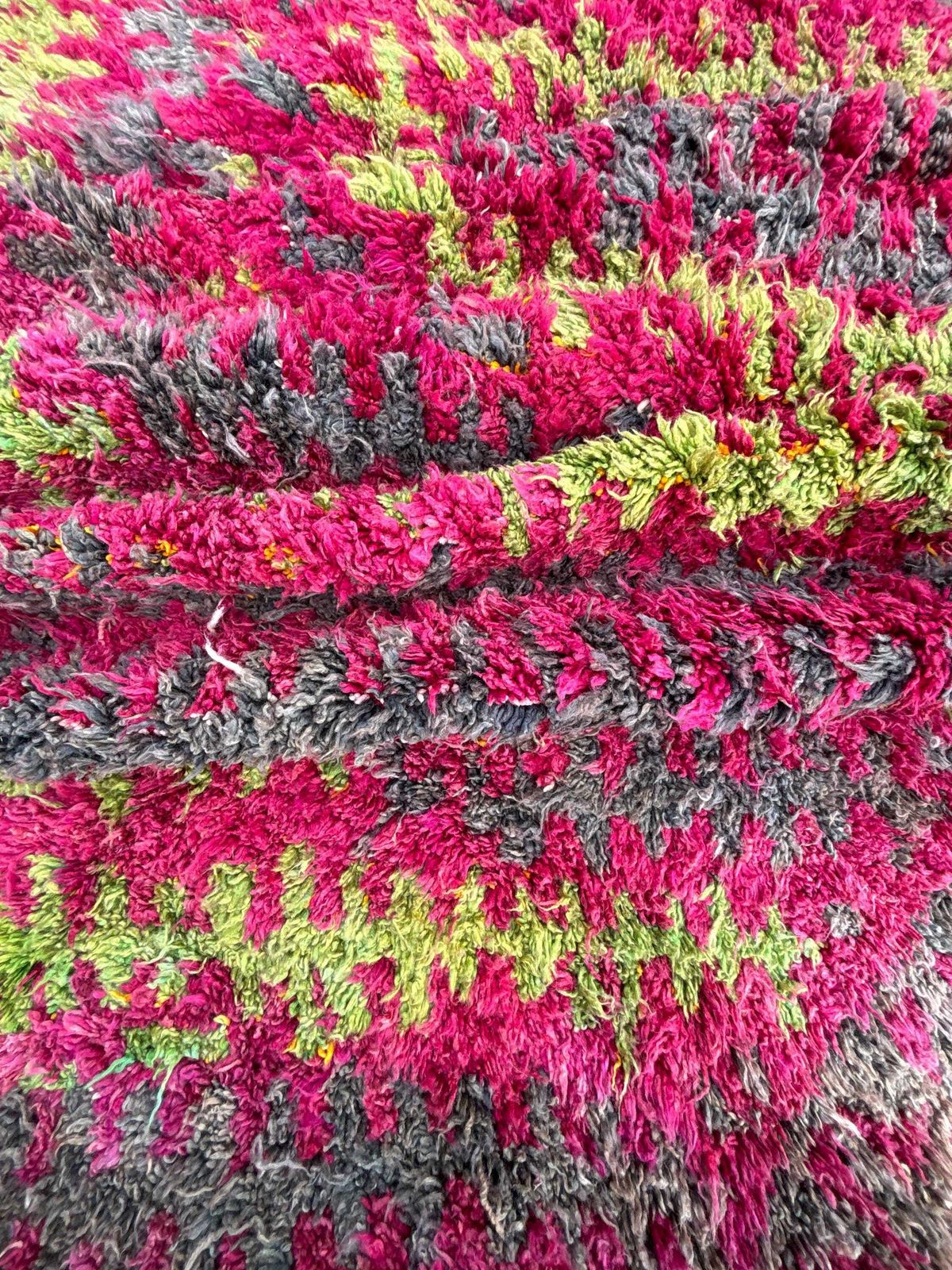 Groot Vintage Marokkaans Talsint Tapijt 240x460 Cm – Handgeweven Berber Aït Bouchaoun Wollen Tapijt – Zeldzaam Tribaal Vloerkleed – Marokkaans Tapijt photo 1804.0