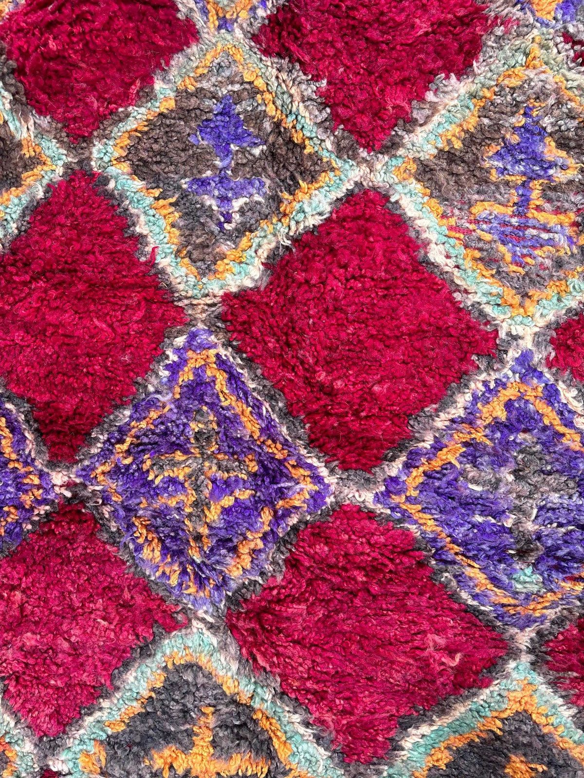Authentic Vintage Moroccan Talsint Rug 200x350 Cm – Handmade Berber Wool Rug – Rare Tribal Area Rug – Authentic Moroccan Carpet photo for sale