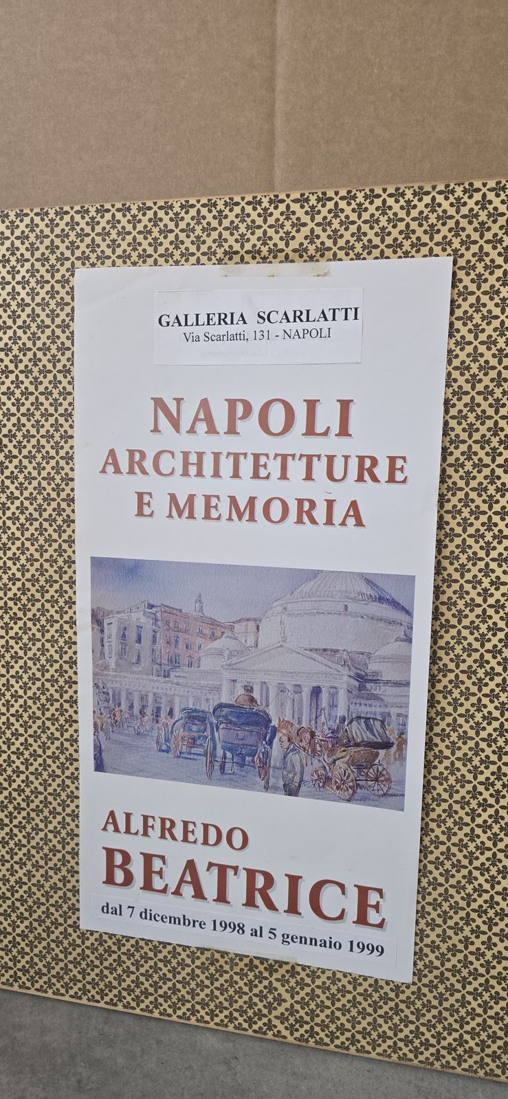 Acquerello Originale Alfredo Beatrice   Veduta Storica Caserta/Napoli photo vinterior